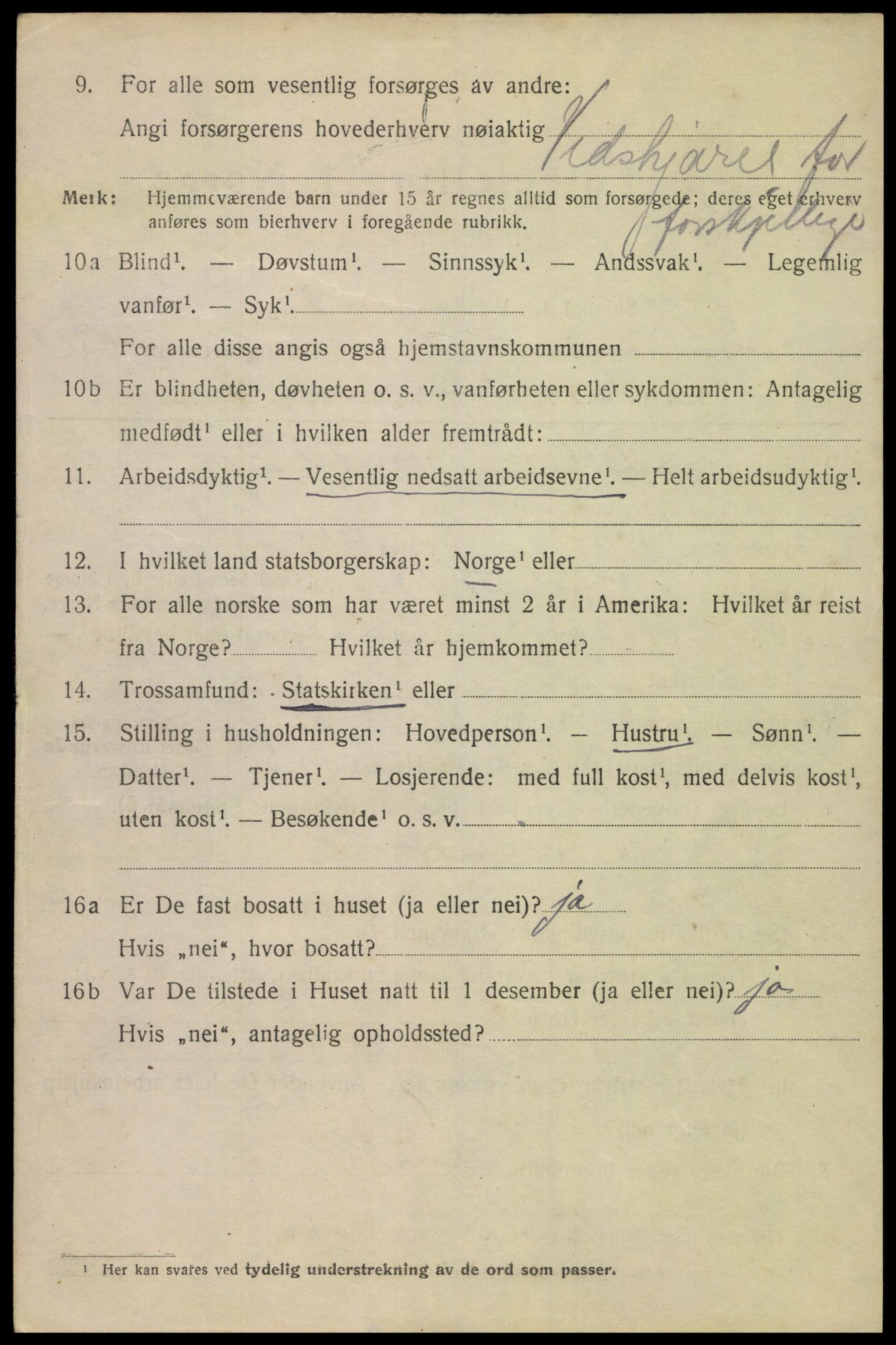 SAK, 1920 census for Kristiansand, 1920, p. 35720