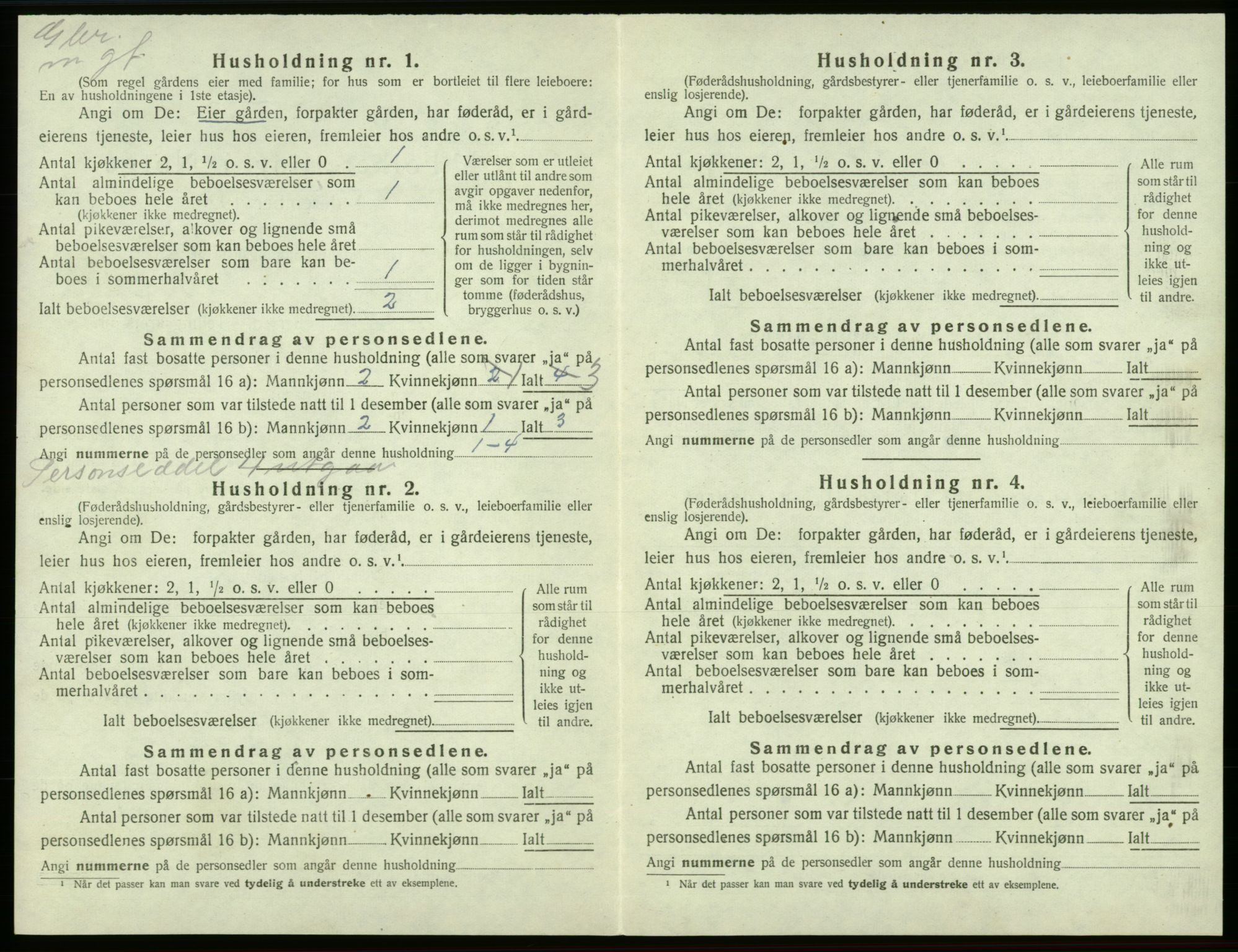 SAB, 1920 census for Valestrand, 1920, p. 160