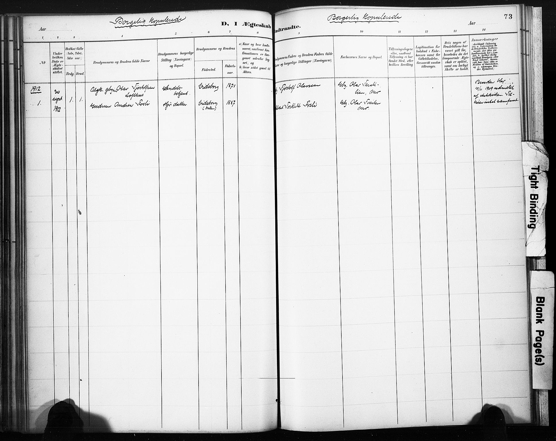 Lårdal kirkebøker, SAKO/A-284/F/Fb/L0002: Parish register (official) no. II 2, 1887-1918, p. 73