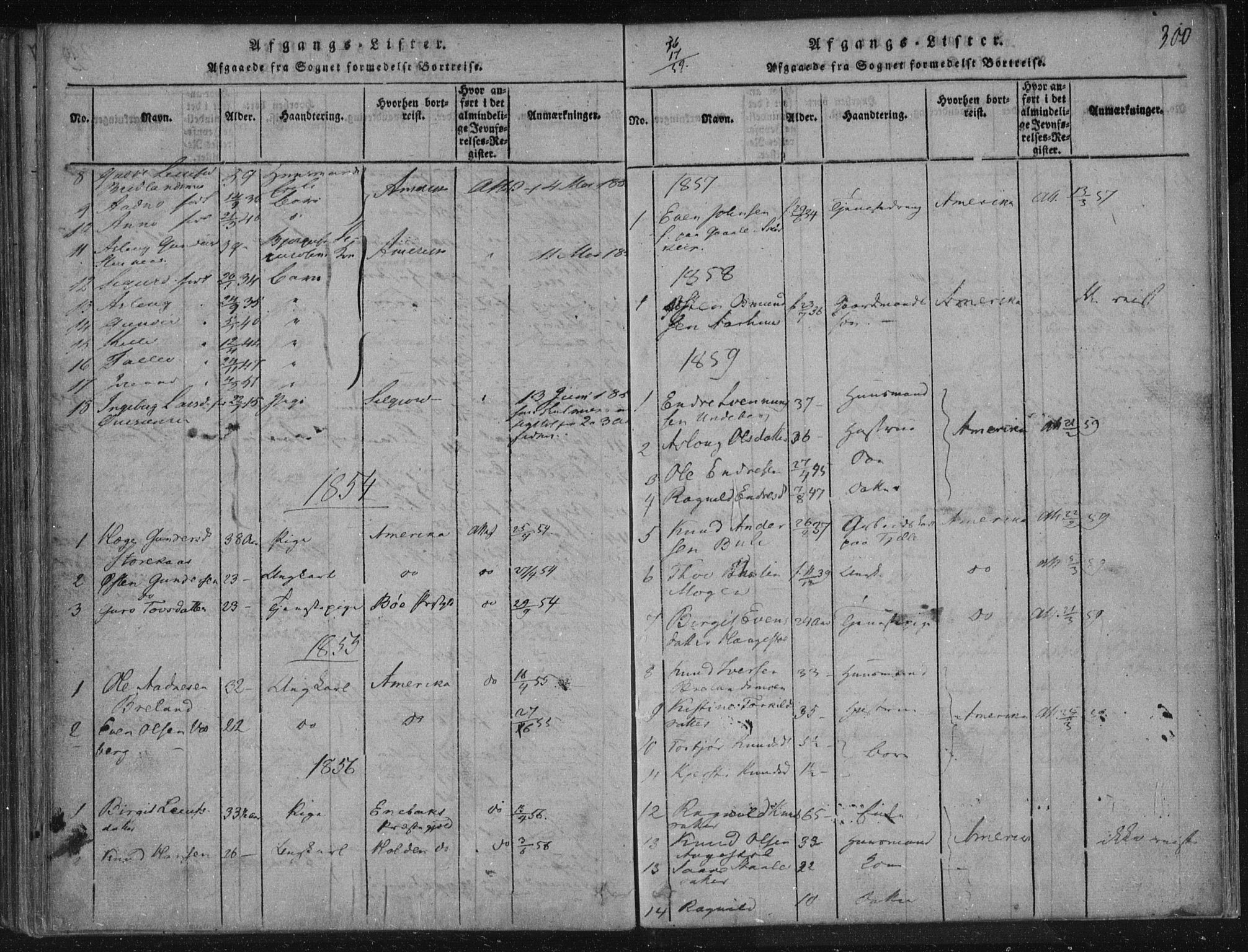 Lårdal kirkebøker, SAKO/A-284/F/Fc/L0001: Parish register (official) no. III 1, 1815-1860, p. 300
