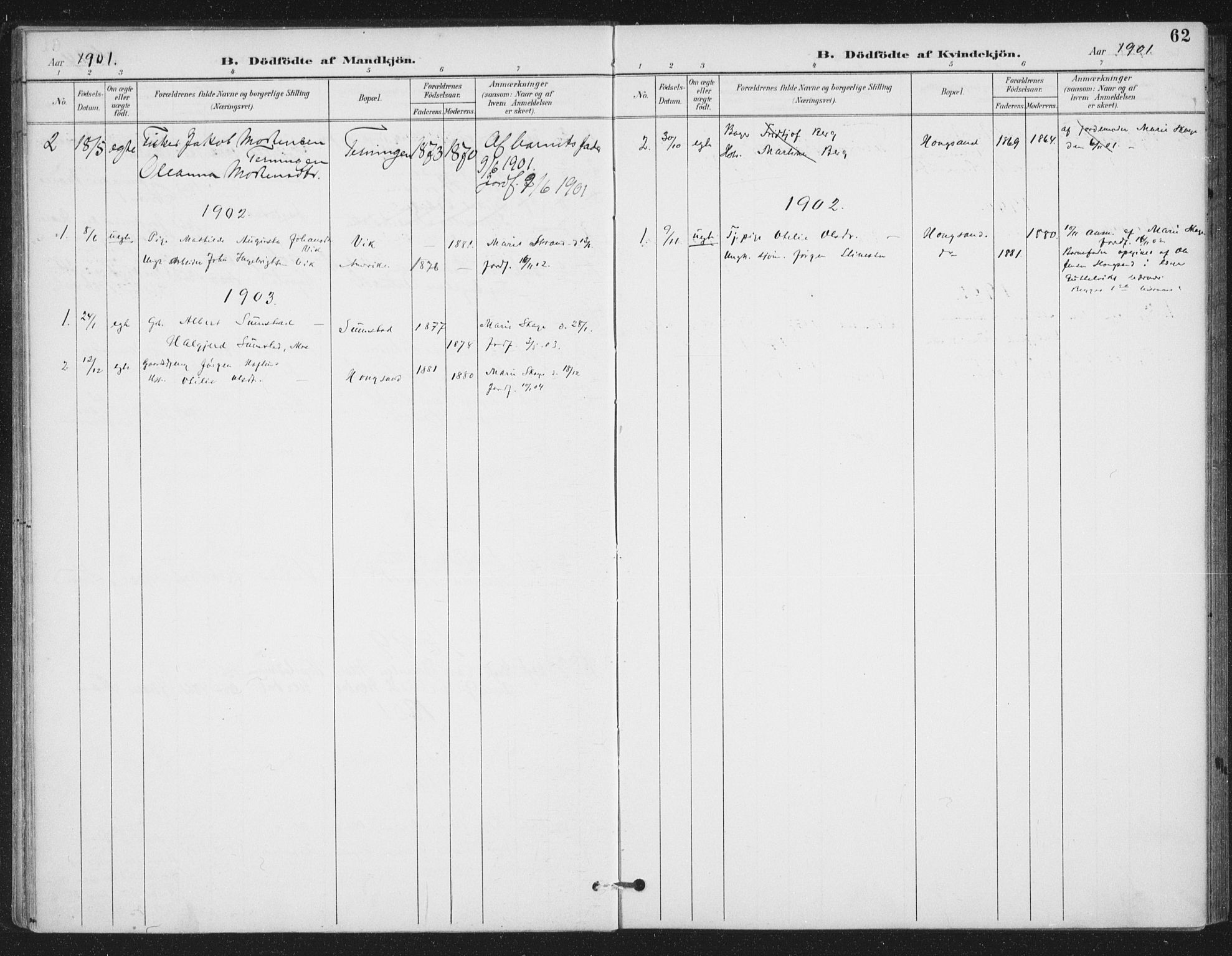 Ministerialprotokoller, klokkerbøker og fødselsregistre - Sør-Trøndelag, SAT/A-1456/657/L0708: Parish register (official) no. 657A09, 1894-1904, p. 62