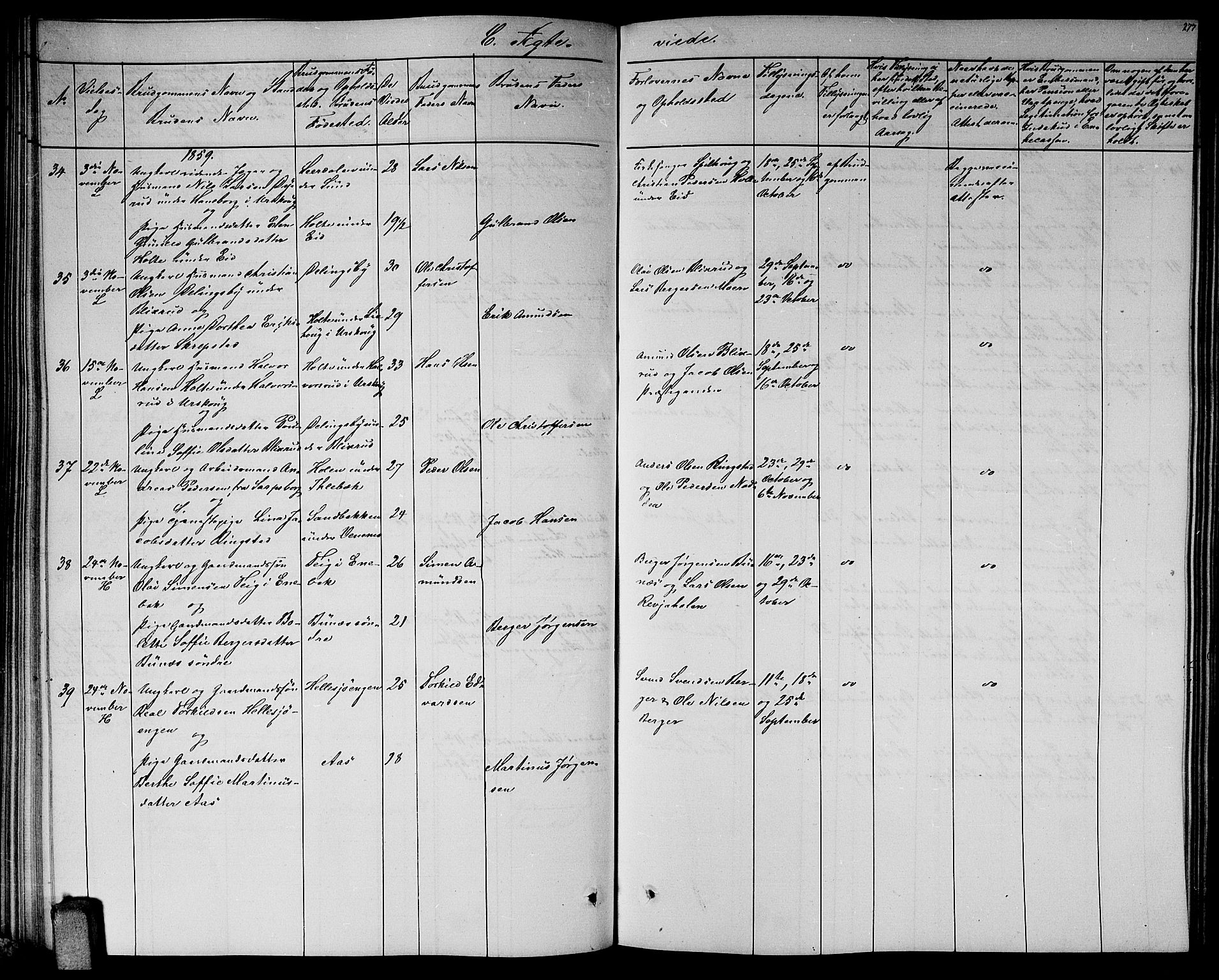 Høland prestekontor Kirkebøker, AV/SAO-A-10346a/G/Ga/L0004: Parish register (copy) no. I 4, 1854-1862, p. 277