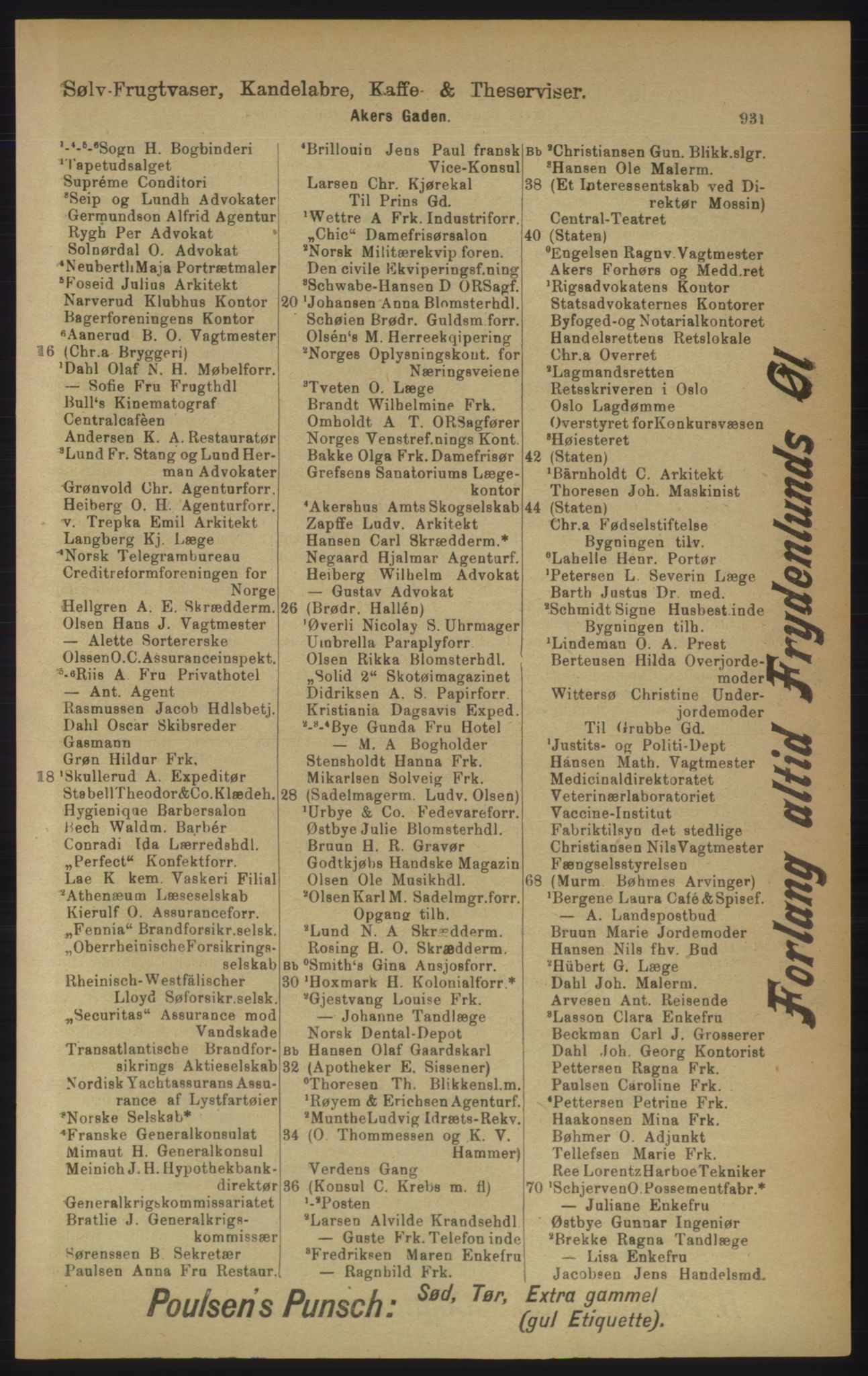 Kristiania/Oslo adressebok, PUBL/-, 1906, p. 931