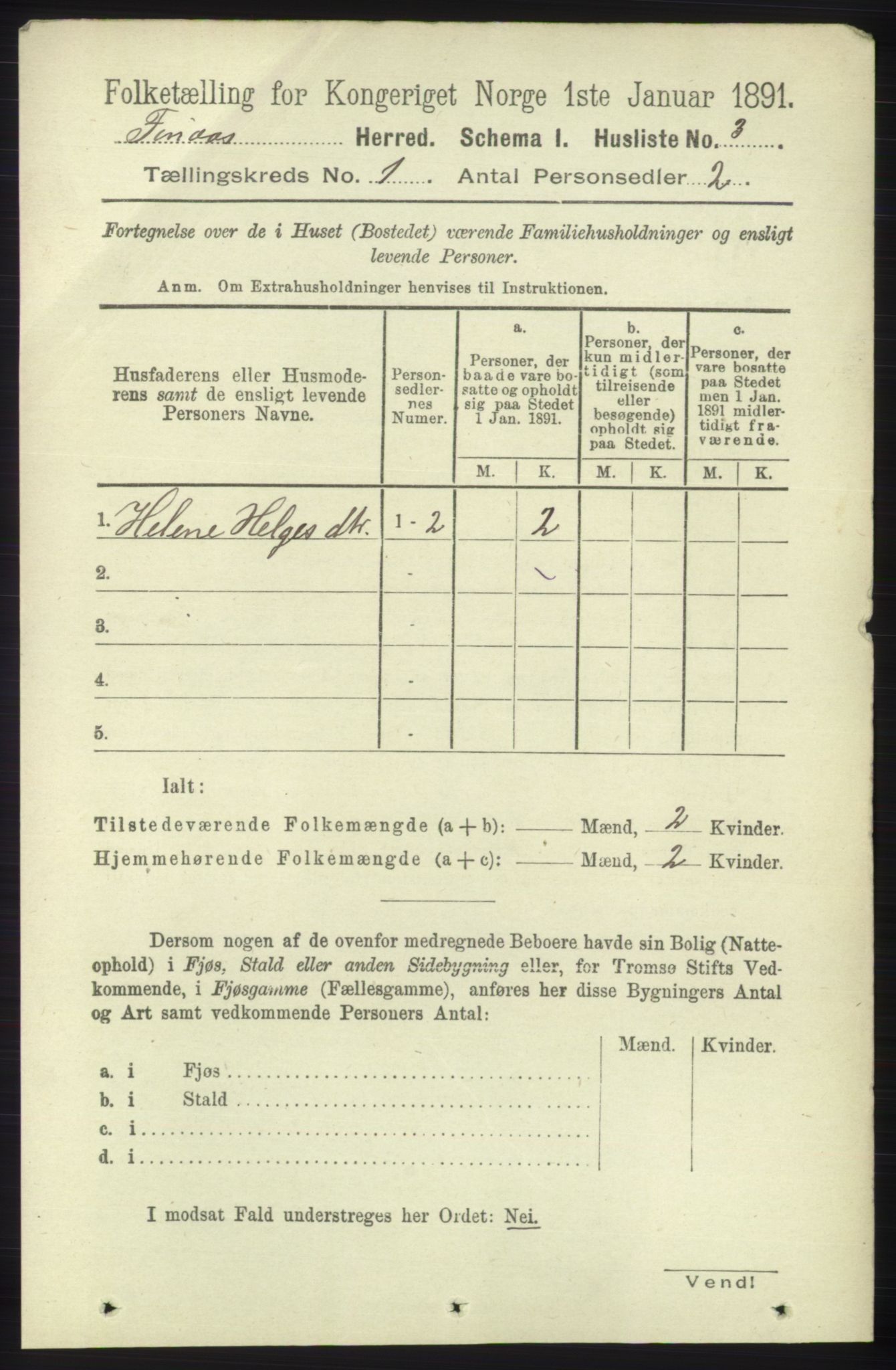 RA, 1891 census for 1218 Finnås, 1891, p. 42