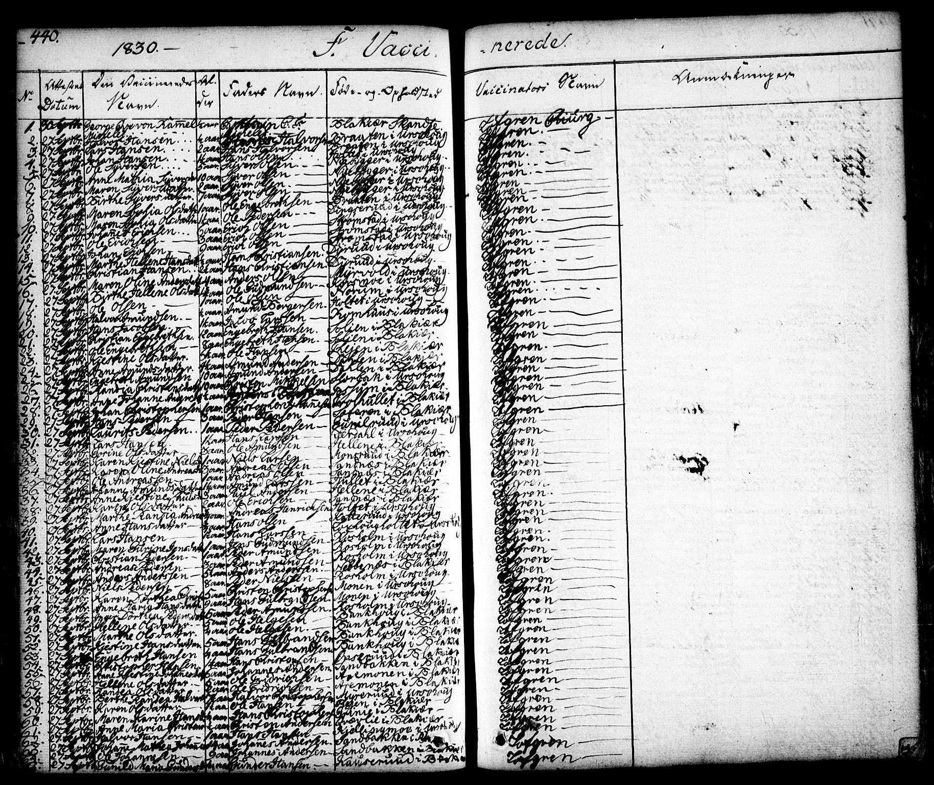 Aurskog prestekontor Kirkebøker, SAO/A-10304a/F/Fa/L0006: Parish register (official) no. I 6, 1829-1853, p. 440