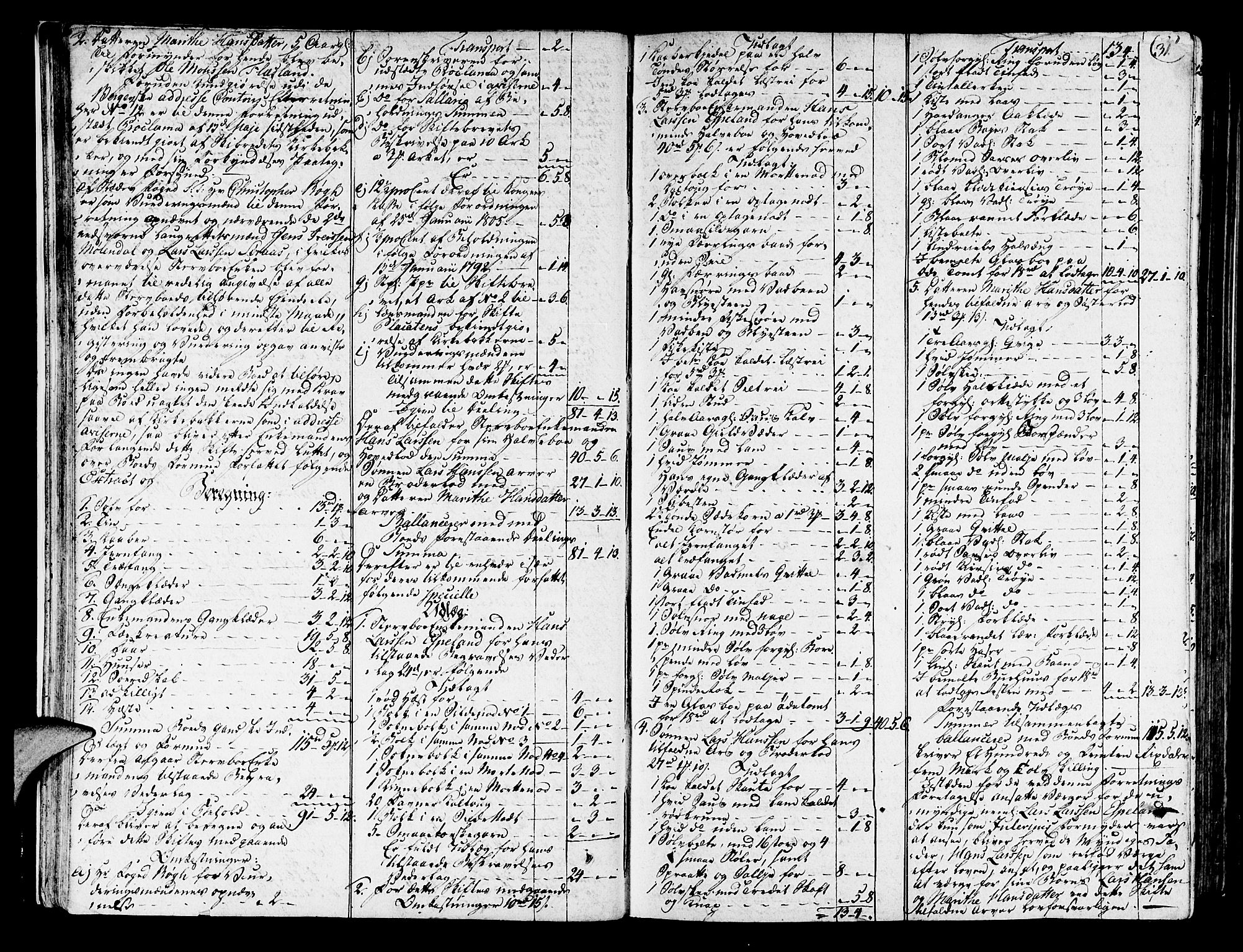 Nordhordland sorenskrivar, AV/SAB-A-2901/1/H/Ha/L0011a: Skifteprotokollar Nordhordland , 1805-1807, p. 30b-31a