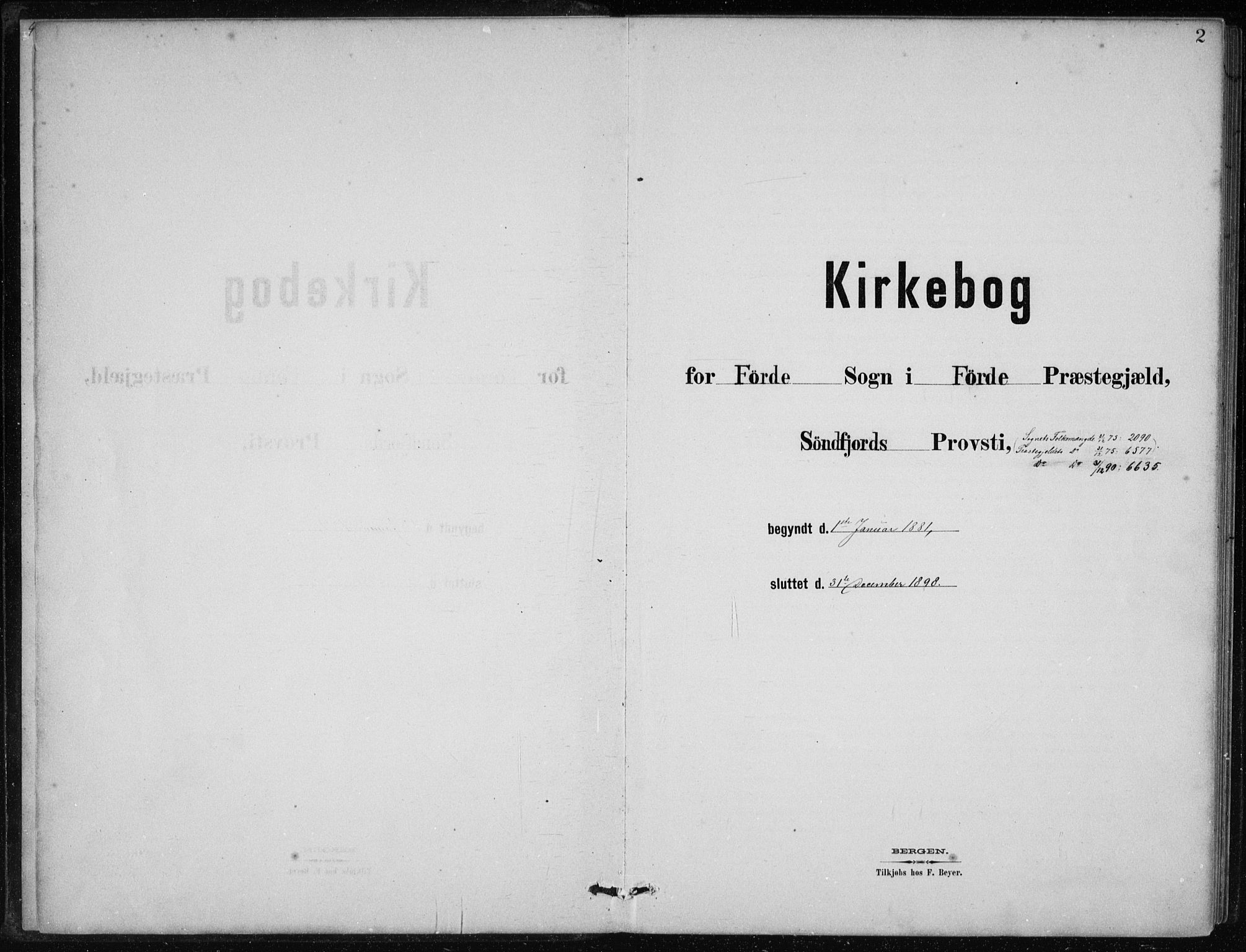 Førde sokneprestembete, AV/SAB-A-79901/H/Hab/Haba/L0002: Parish register (copy) no. A 2, 1881-1898, p. 2