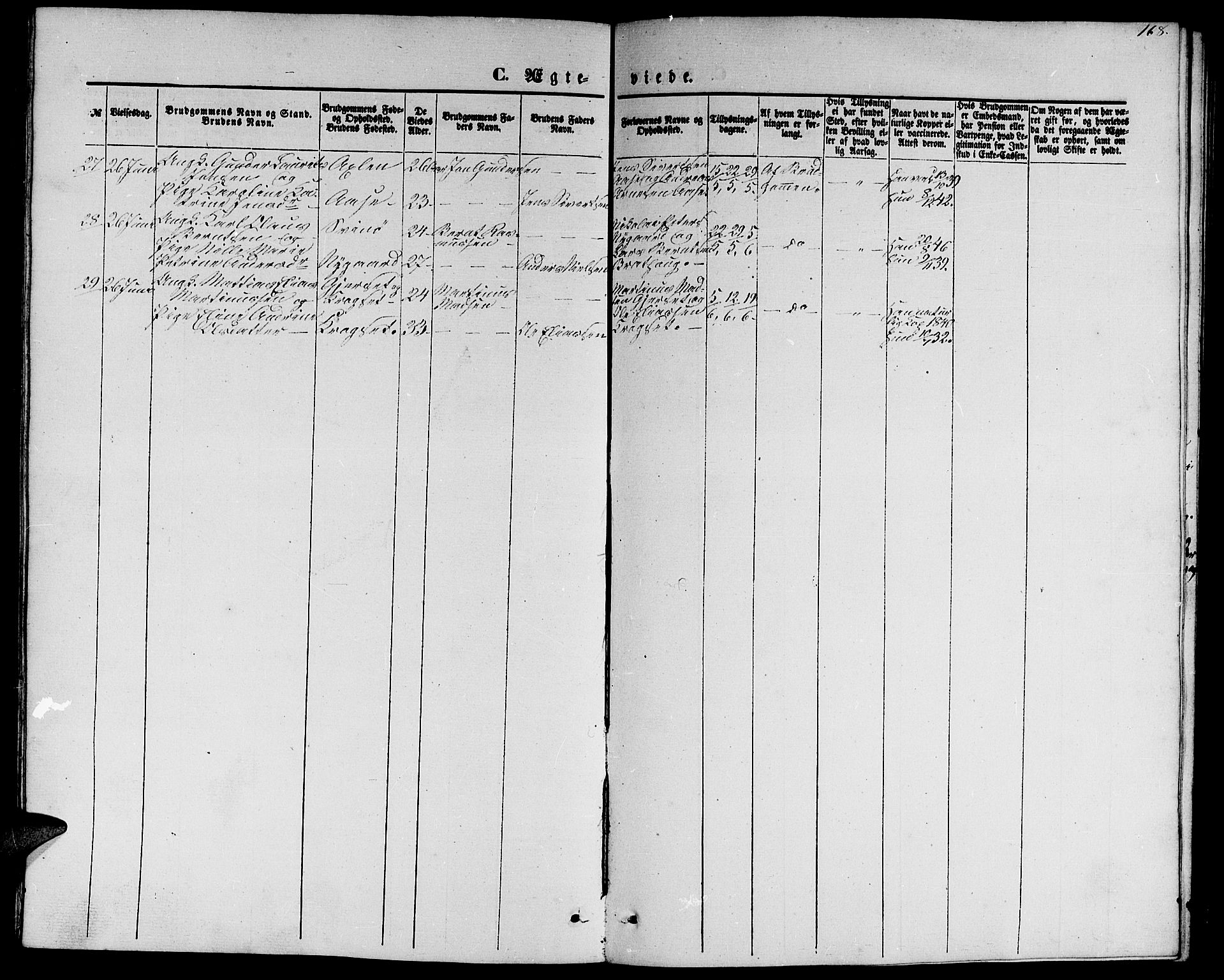 Ministerialprotokoller, klokkerbøker og fødselsregistre - Møre og Romsdal, AV/SAT-A-1454/528/L0427: Parish register (copy) no. 528C08, 1855-1864, p. 168