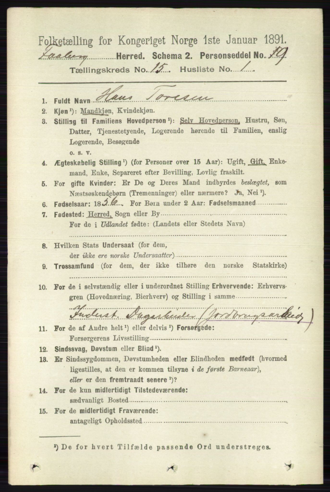 RA, 1891 census for 0524 Fåberg, 1891, p. 5916