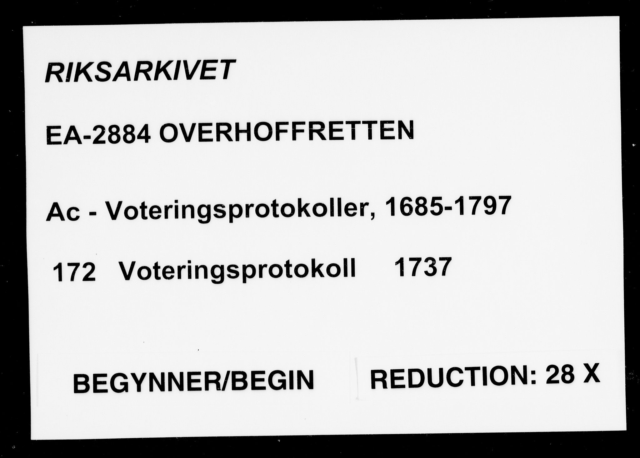 Overhoffretten 1667-1797, AV/RA-EA-2884/Ac/L0172: Voteringsprotokoll, 1737