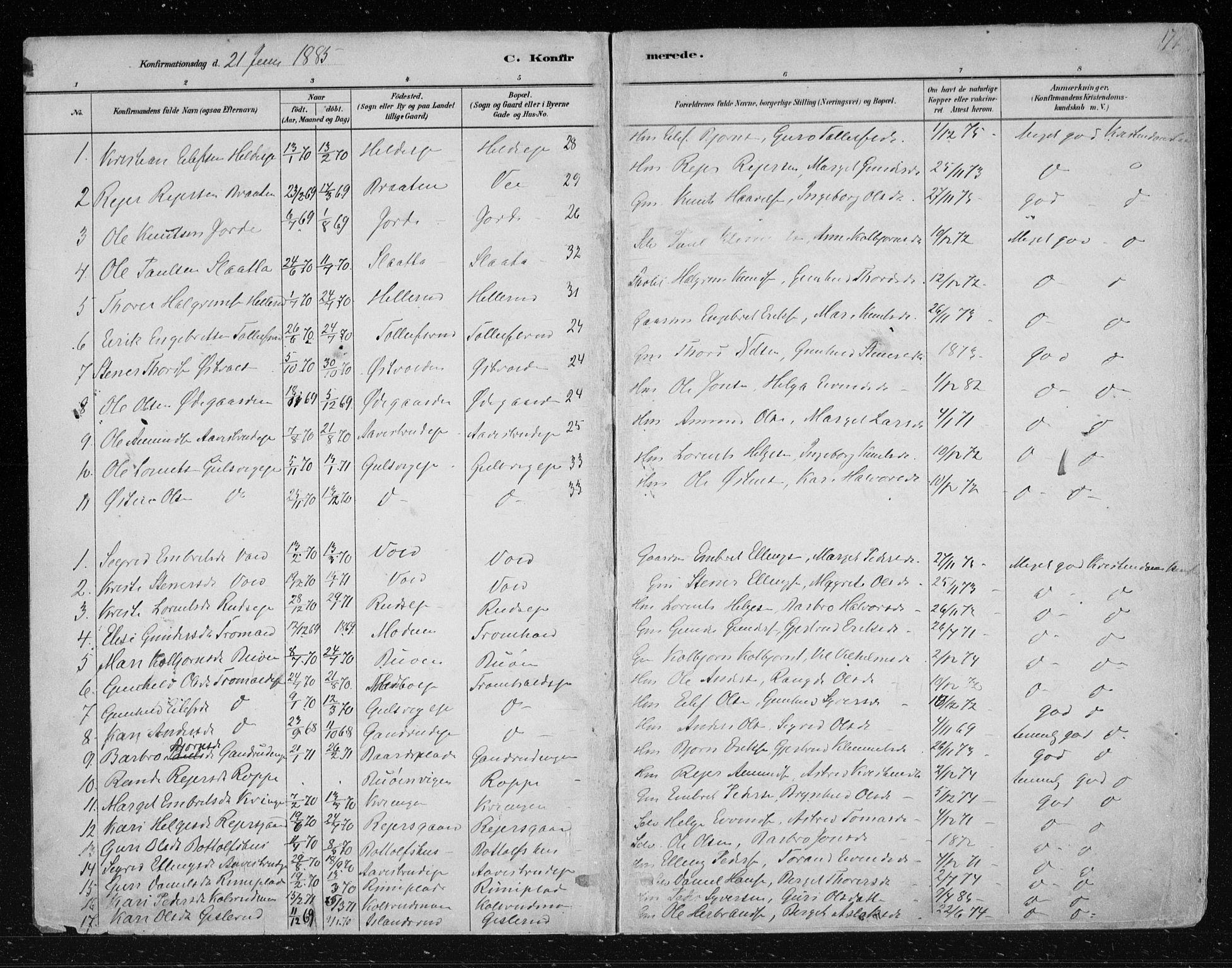 Nes kirkebøker, AV/SAKO-A-236/F/Fa/L0012: Parish register (official) no. 12, 1881-1917, p. 177