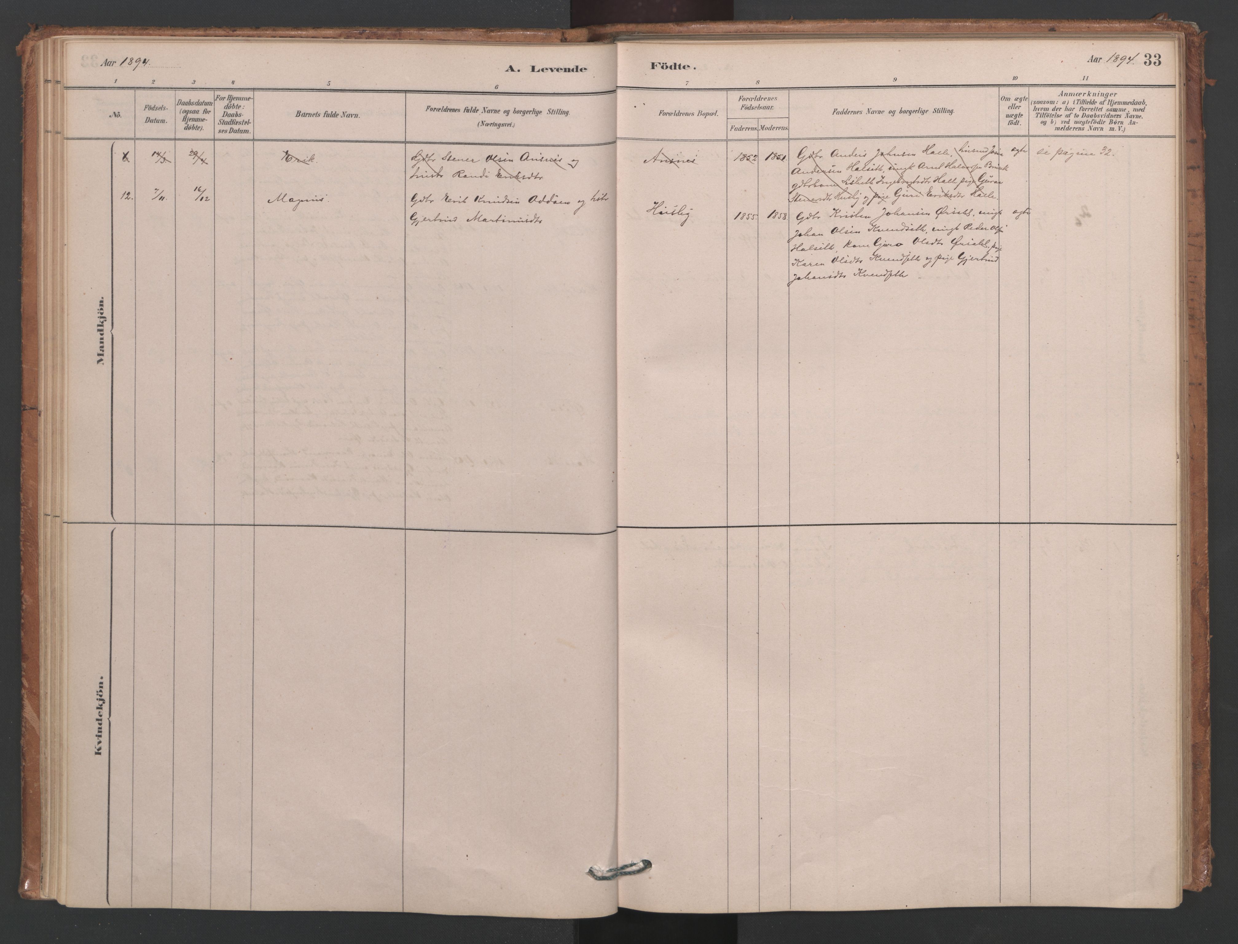 Ministerialprotokoller, klokkerbøker og fødselsregistre - Møre og Romsdal, AV/SAT-A-1454/593/L1034: Parish register (official) no. 593A01, 1879-1911, p. 33