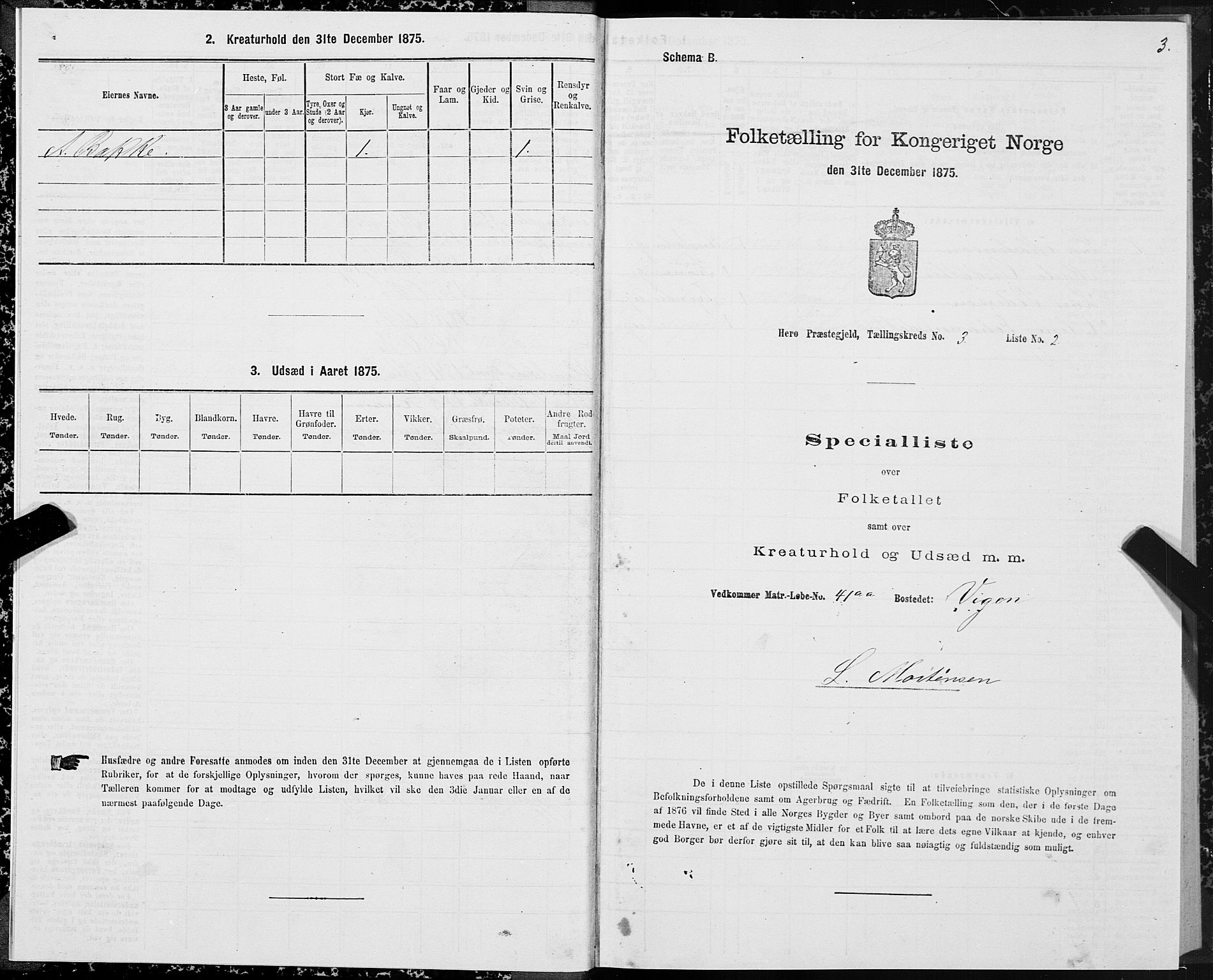 SAT, 1875 census for 1515P Herøy, 1875, p. 2003