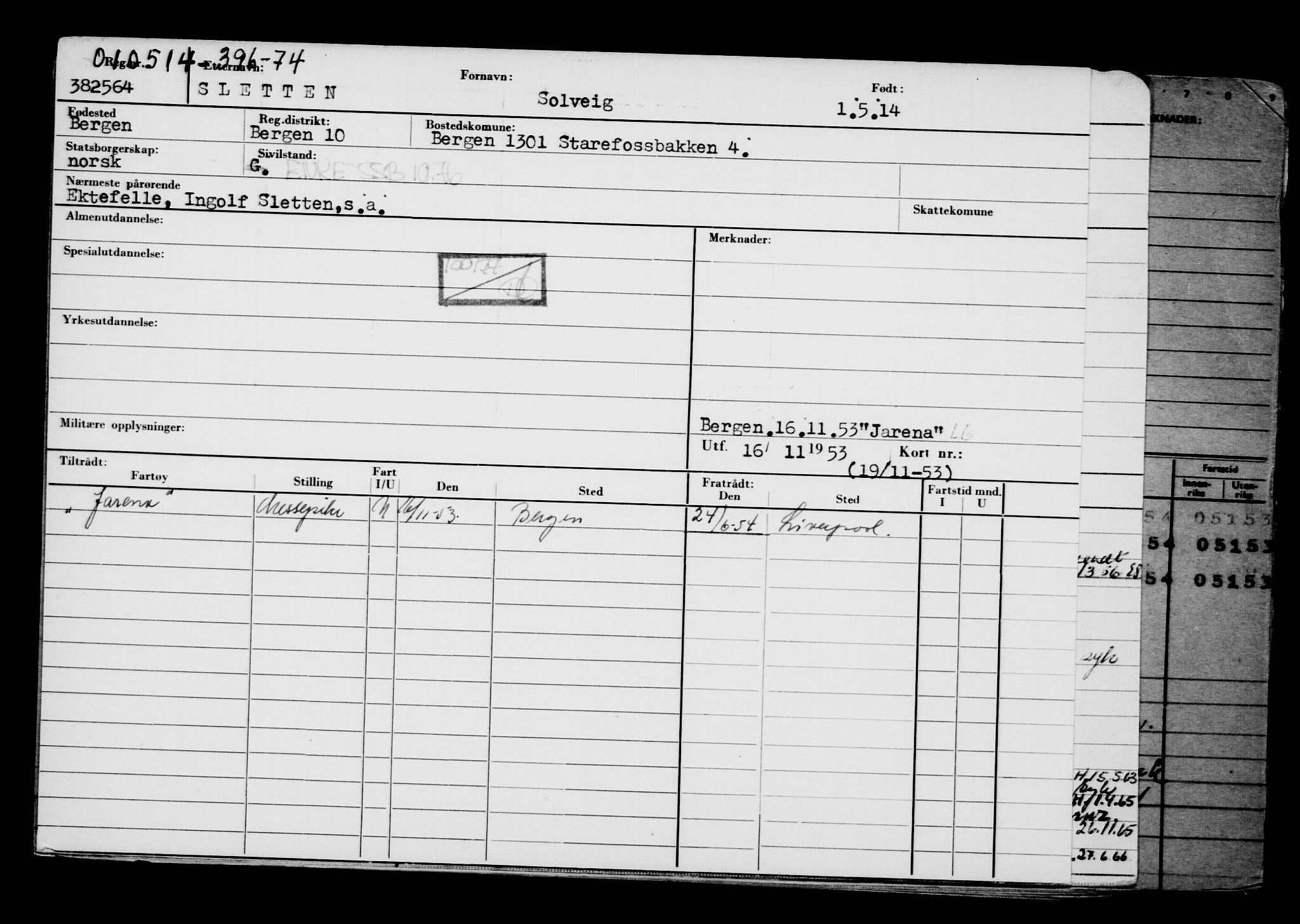 Direktoratet for sjømenn, AV/RA-S-3545/G/Gb/L0120: Hovedkort, 1914, p. 380