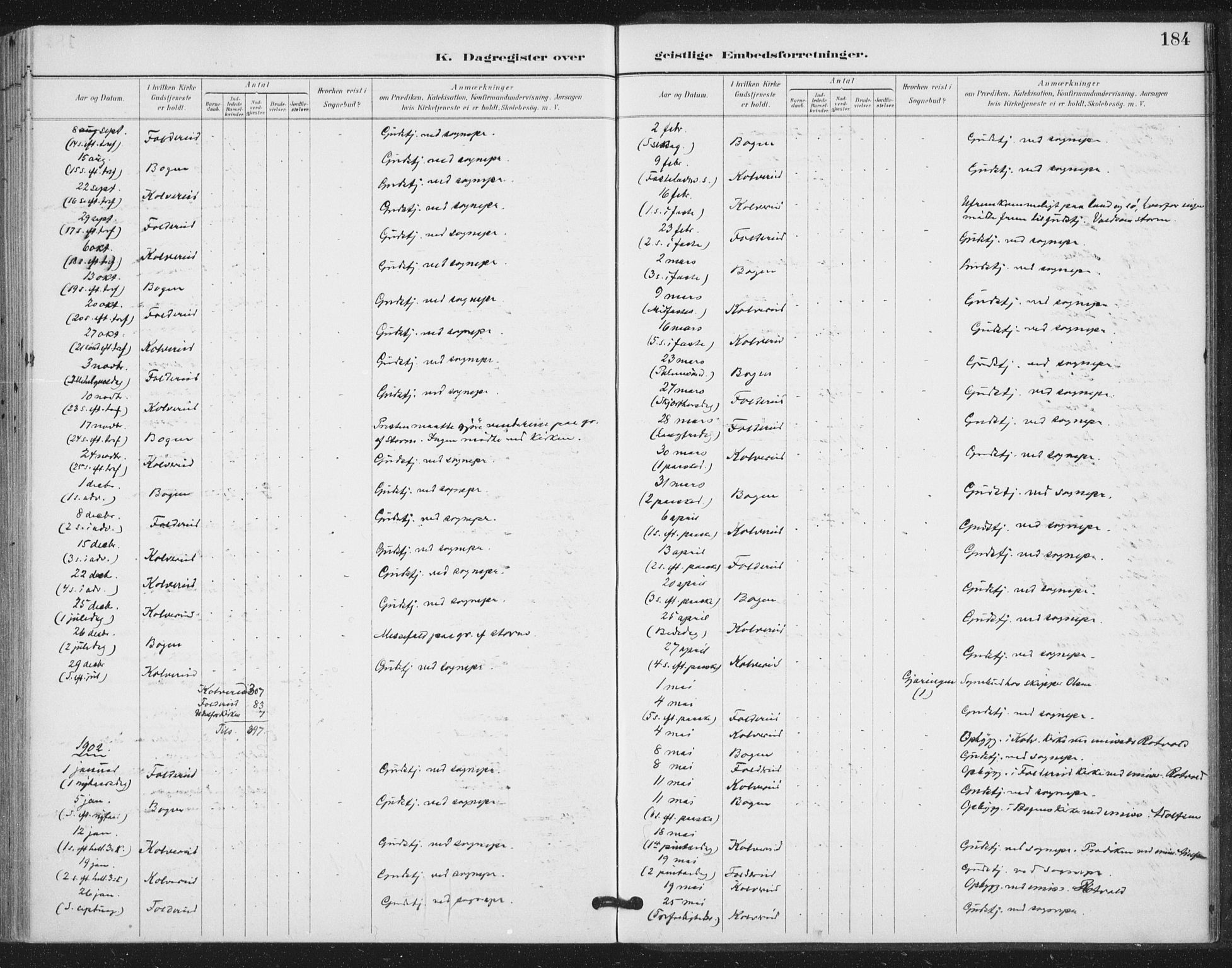 Ministerialprotokoller, klokkerbøker og fødselsregistre - Nord-Trøndelag, SAT/A-1458/783/L0660: Parish register (official) no. 783A02, 1886-1918, p. 184