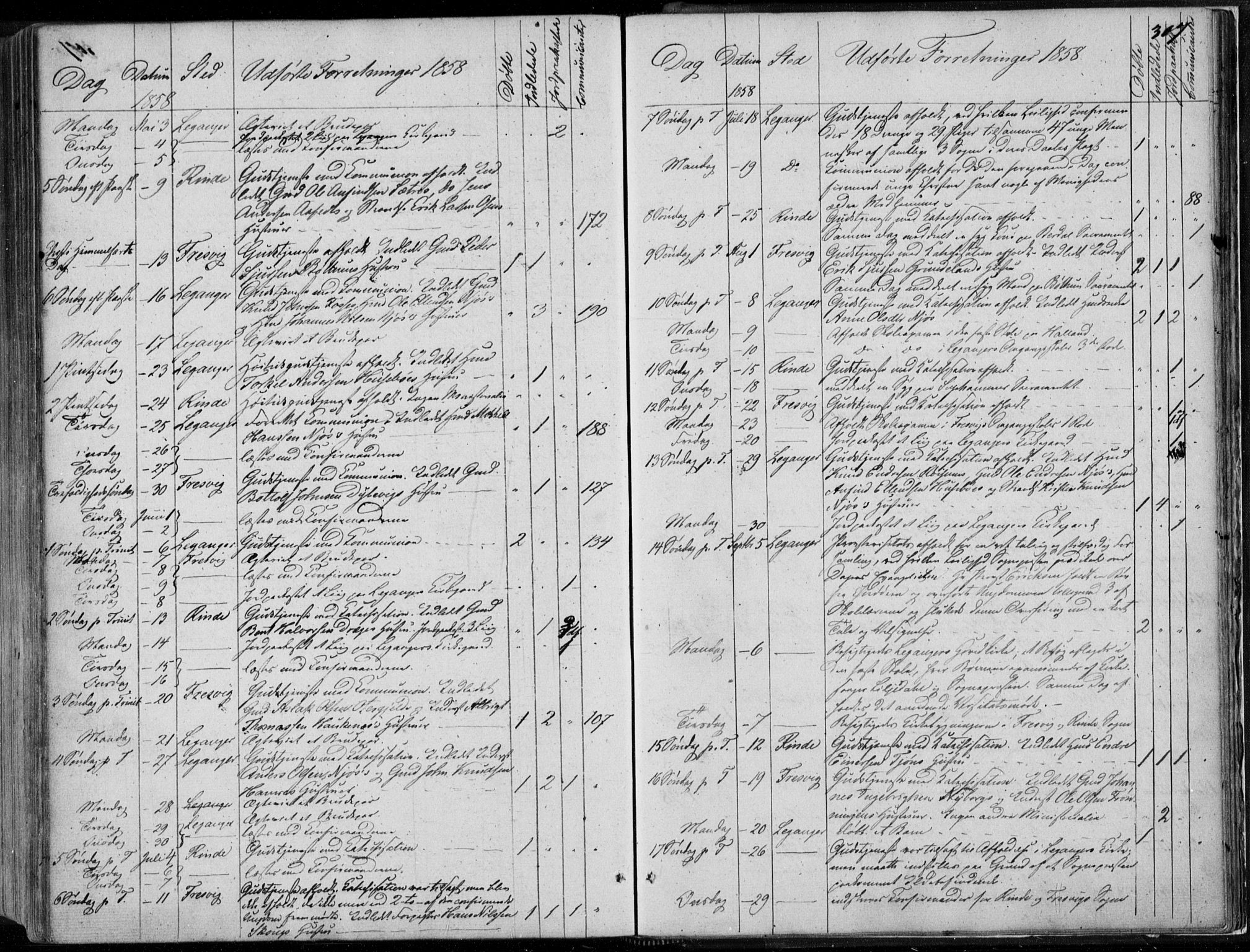 Leikanger sokneprestembete, SAB/A-81001: Parish register (official) no. A 8, 1852-1868, p. 307