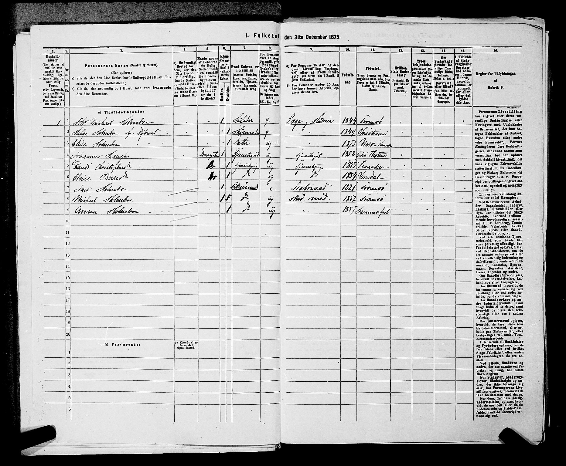 RA, 1875 census for 0236P Nes, 1875, p. 940