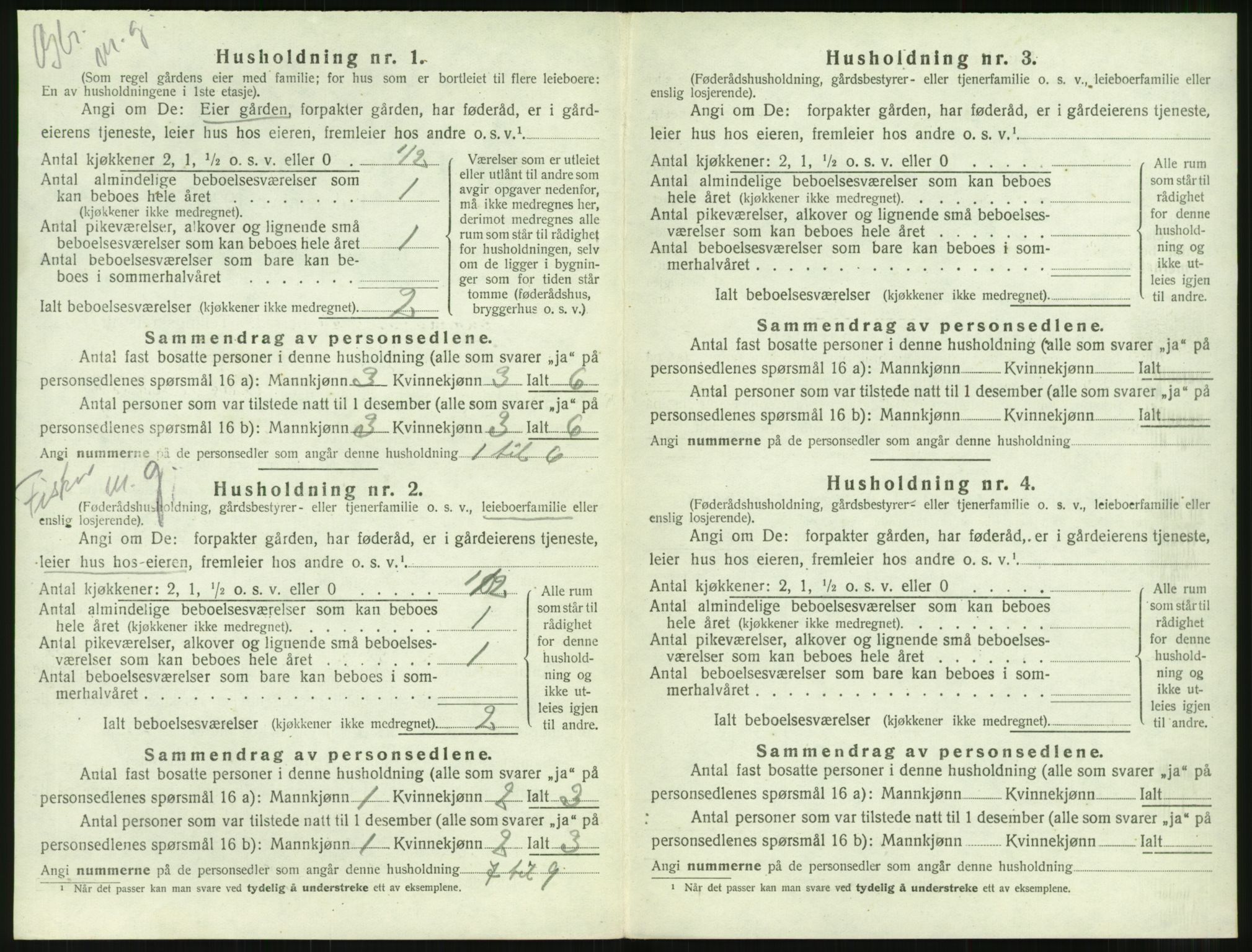 SAT, 1920 census for Borgund, 1920, p. 1993