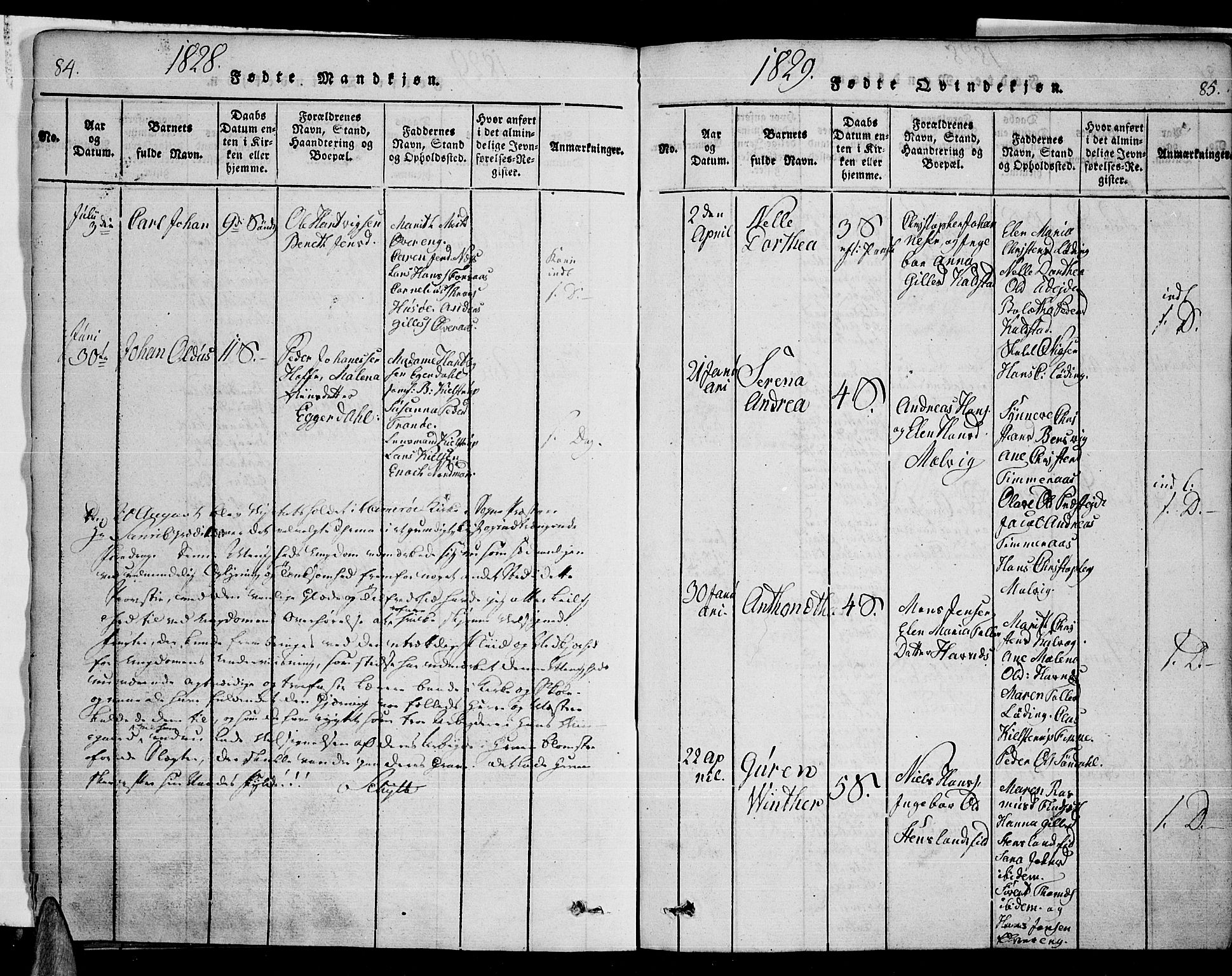 Ministerialprotokoller, klokkerbøker og fødselsregistre - Nordland, AV/SAT-A-1459/859/L0842: Parish register (official) no. 859A02, 1821-1839, p. 84-85