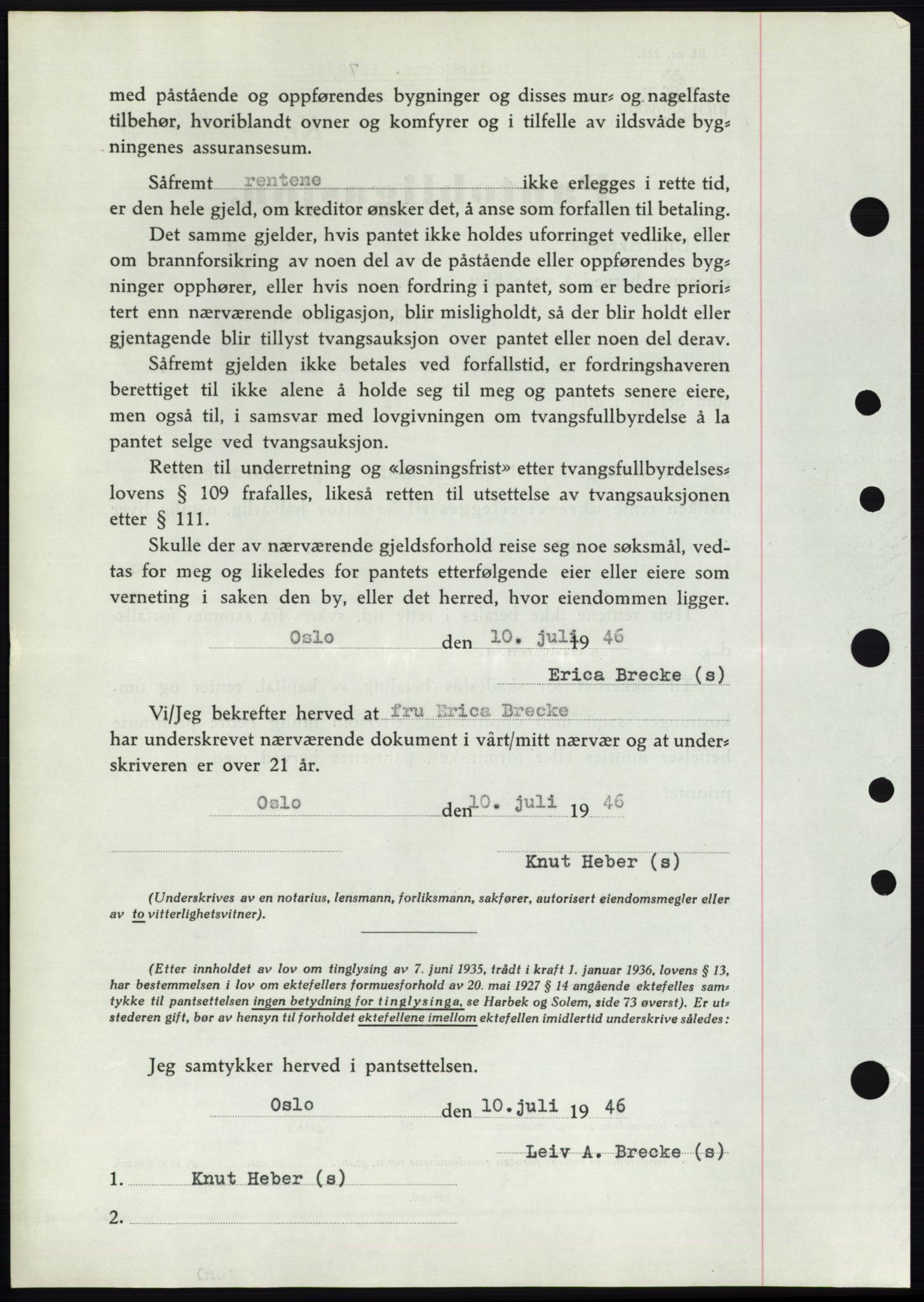 Moss sorenskriveri, SAO/A-10168: Mortgage book no. B15, 1946-1946, Diary no: : 1679/1946