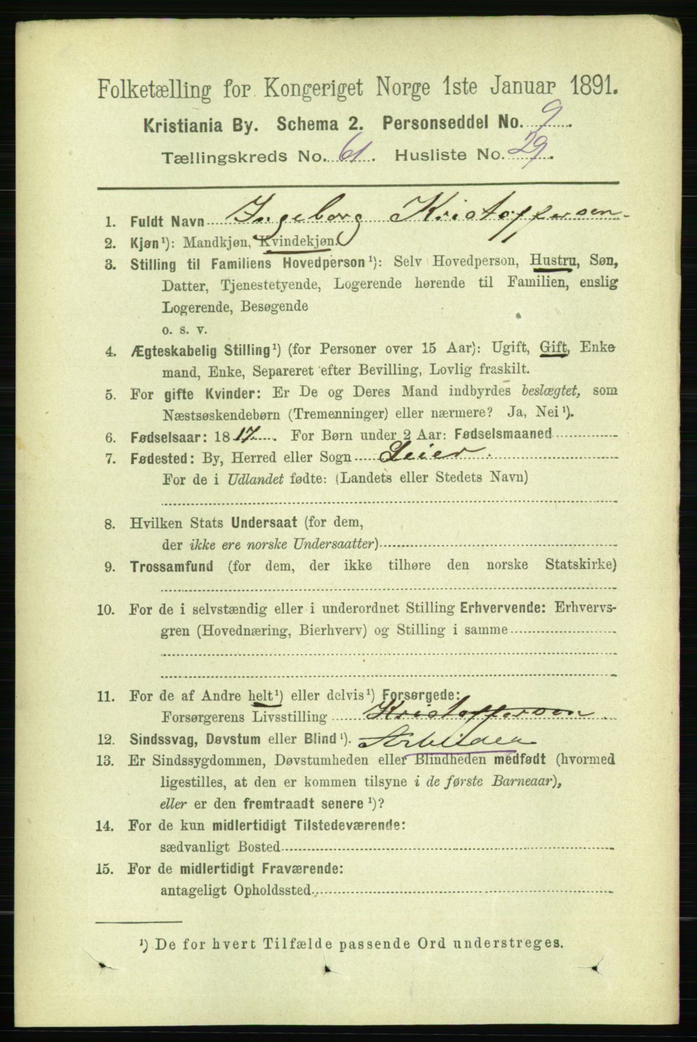 RA, 1891 census for 0301 Kristiania, 1891, p. 32765