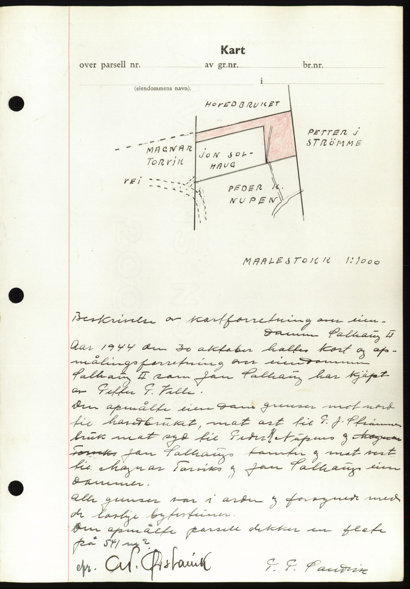 Søre Sunnmøre sorenskriveri, AV/SAT-A-4122/1/2/2C/L0076: Mortgage book no. 2A, 1943-1944, Diary no: : 984/1944