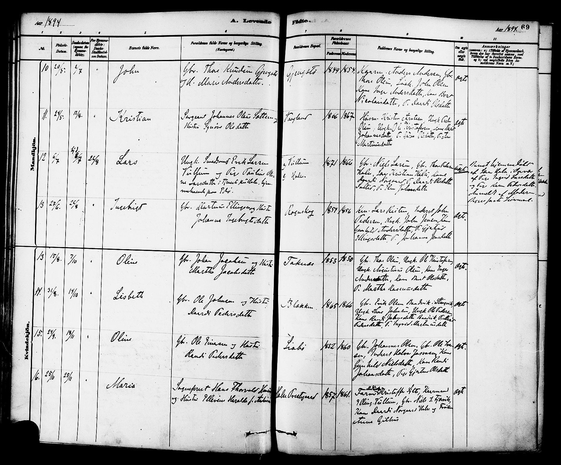 Ministerialprotokoller, klokkerbøker og fødselsregistre - Møre og Romsdal, AV/SAT-A-1454/576/L0885: Parish register (official) no. 576A03, 1880-1898, p. 69