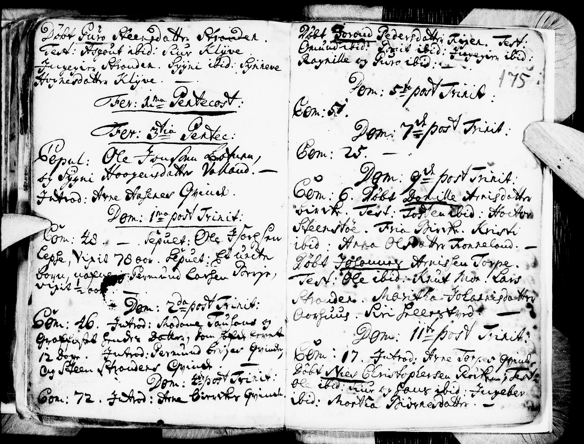 Kvam sokneprestembete, SAB/A-76201/H/Haa: Parish register (official) no. A 1, 1690-1741, p. 175