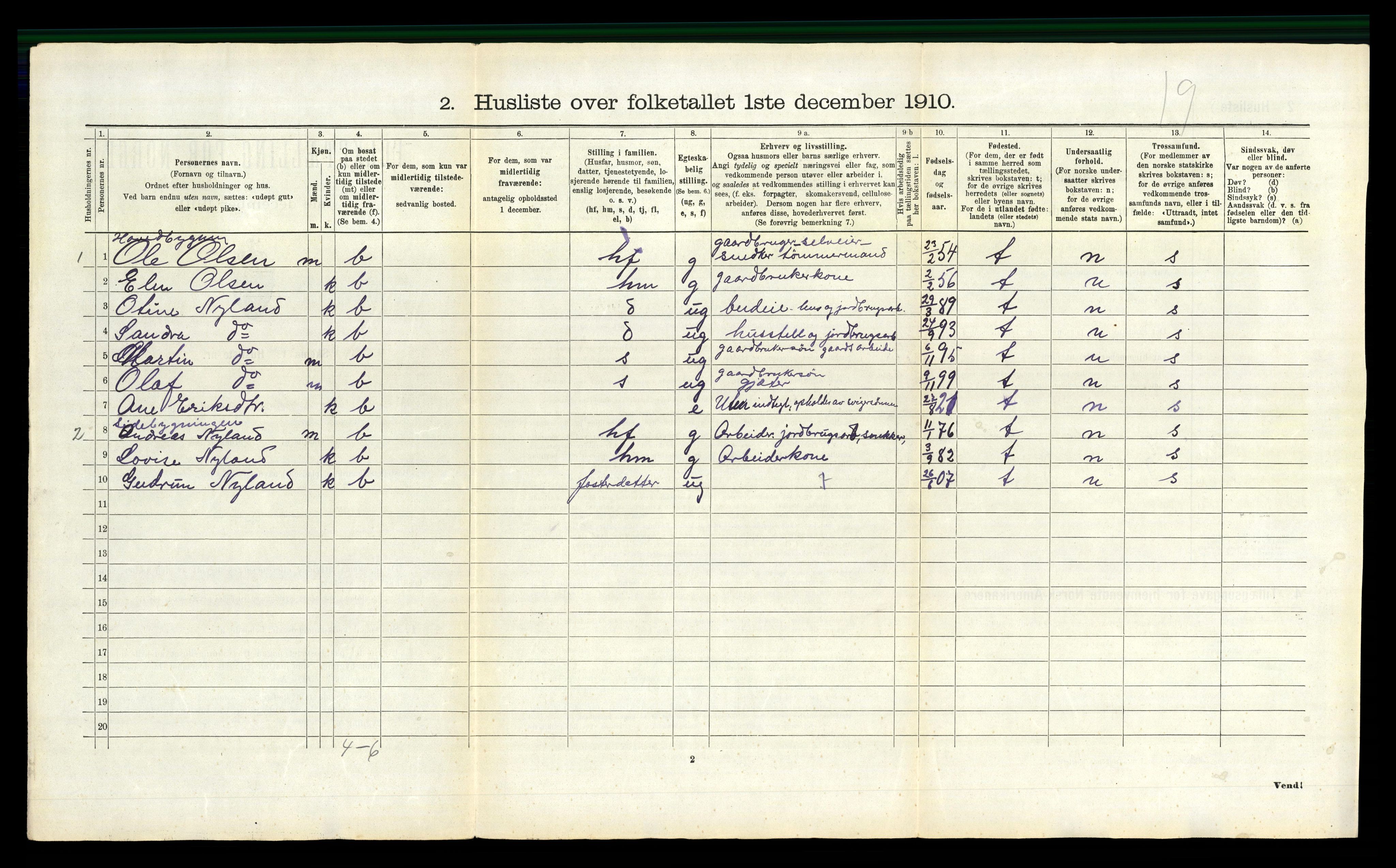 RA, 1910 census for Vefsn, 1910, p. 1373