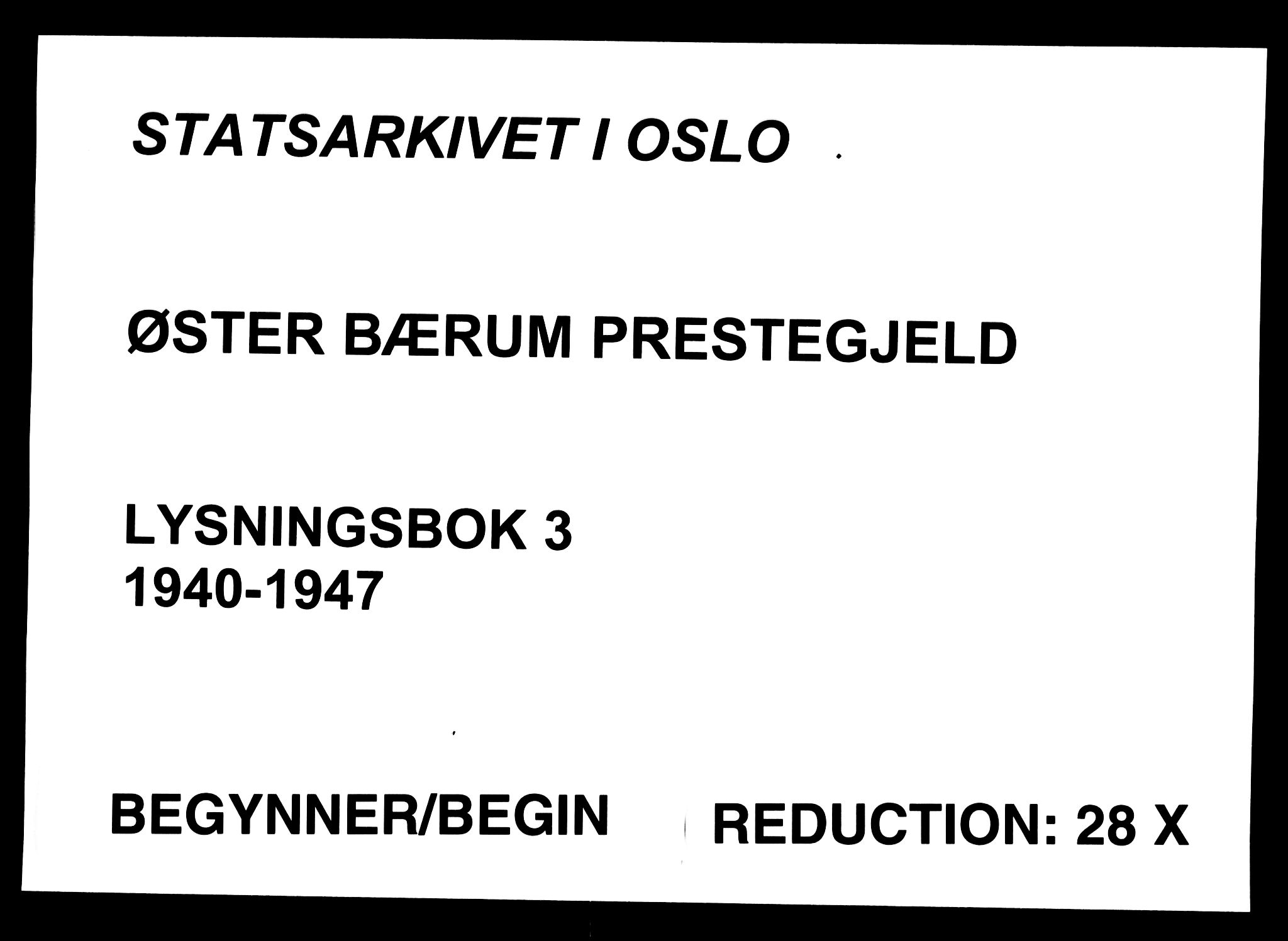 Østre Bærum prestekontor Kirkebøker, AV/SAO-A-10887/H/Ha/L0003: Banns register no. 3, 1940-1947