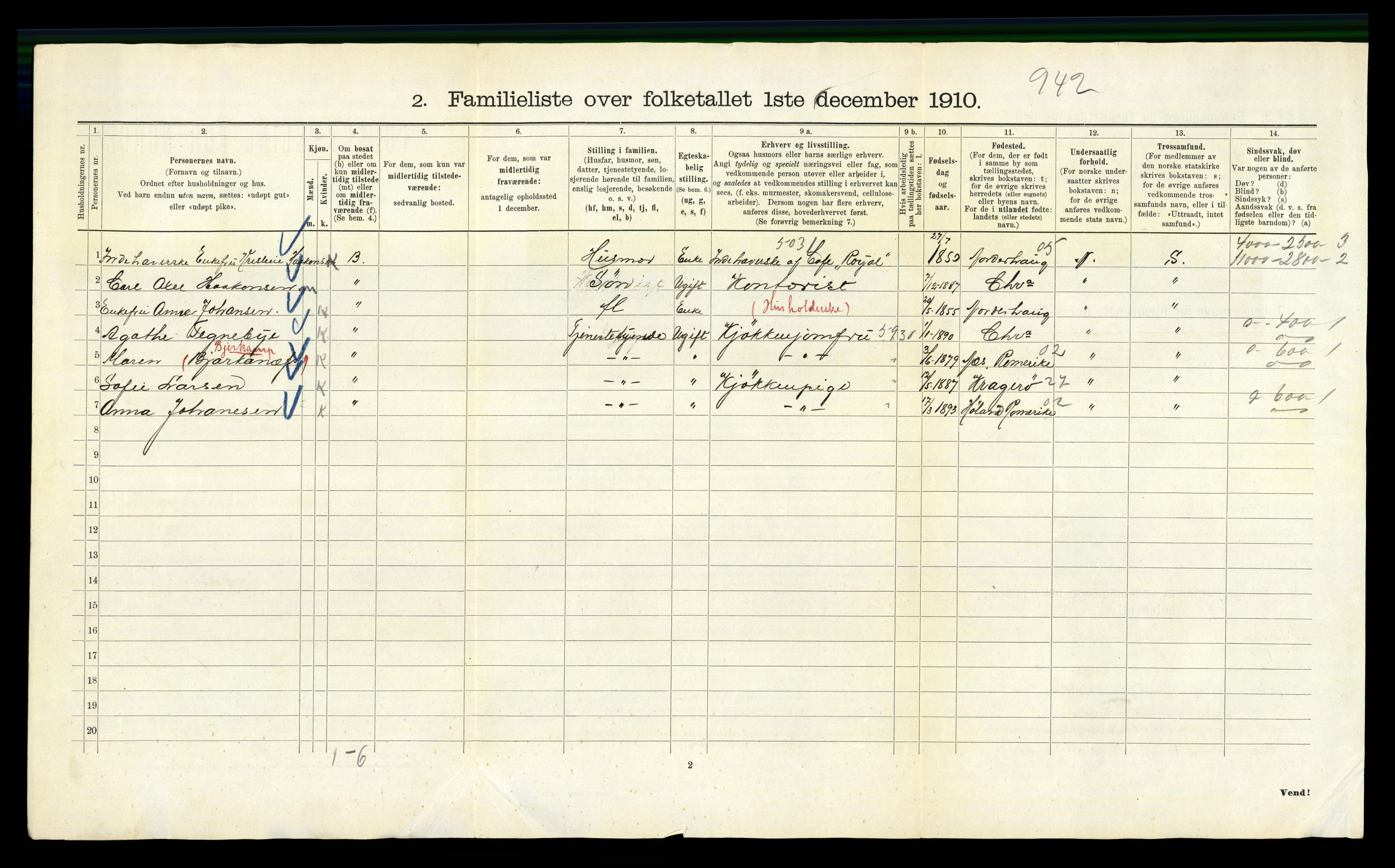 RA, 1910 census for Kristiania, 1910, p. 45868