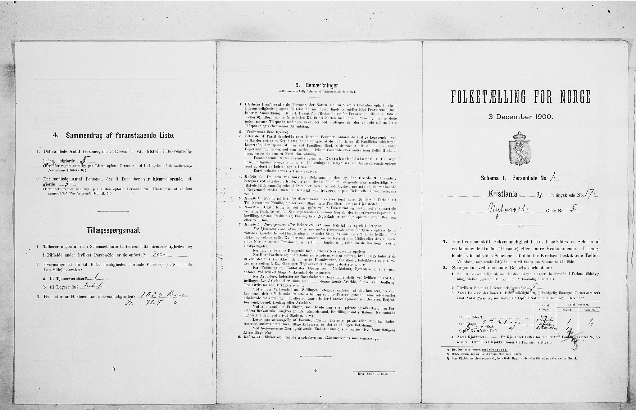 SAO, 1900 census for Kristiania, 1900, p. 67108