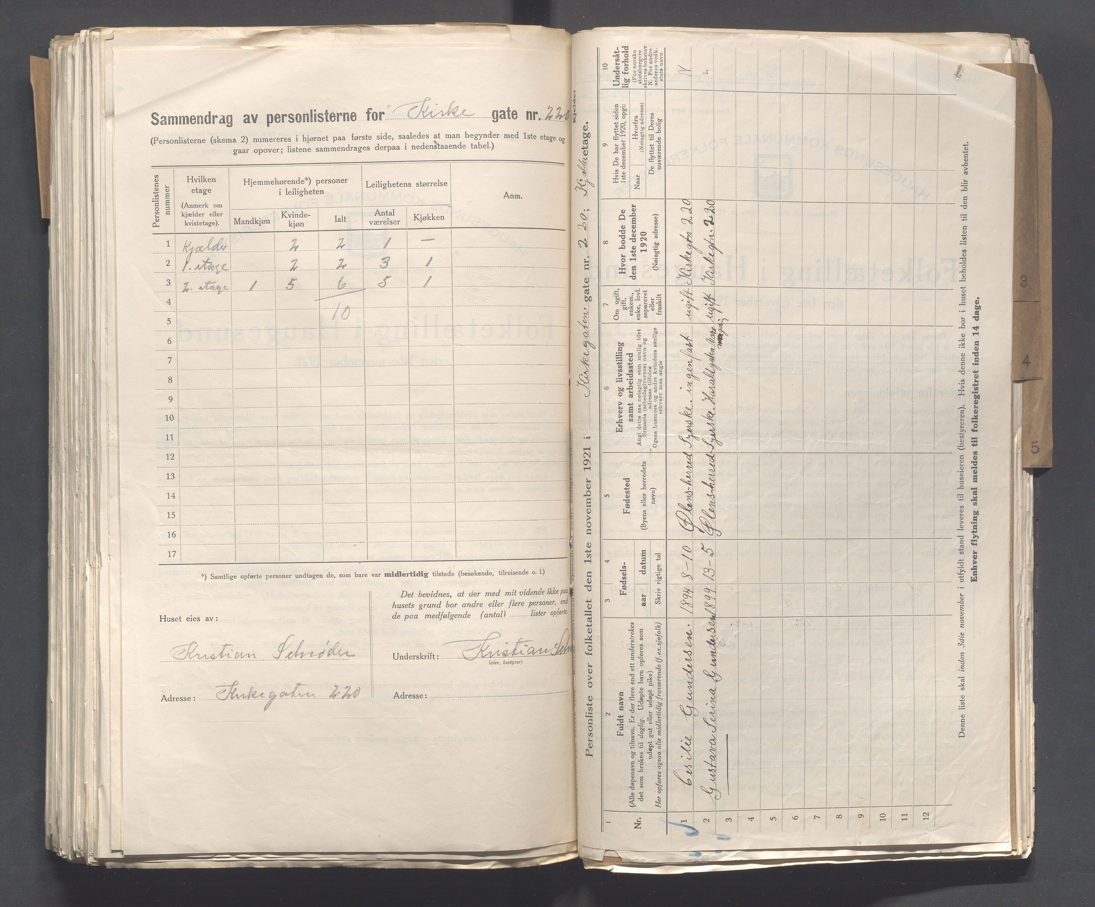 IKAR, Local census 1.11.1921 for Haugesund, 1921, p. 2924