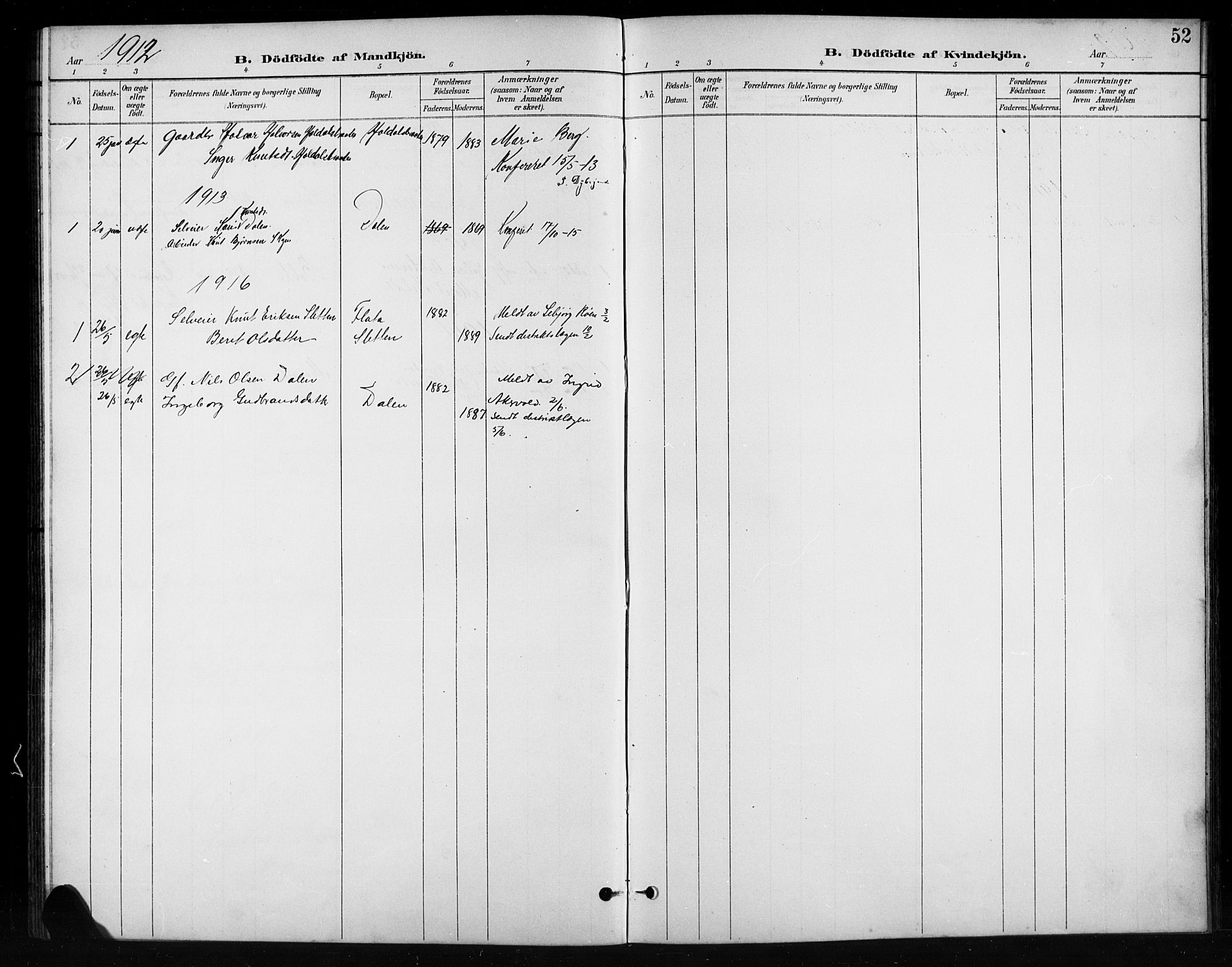 Nord-Aurdal prestekontor, SAH/PREST-132/H/Ha/Hab/L0011: Parish register (copy) no. 11, 1897-1918, p. 52