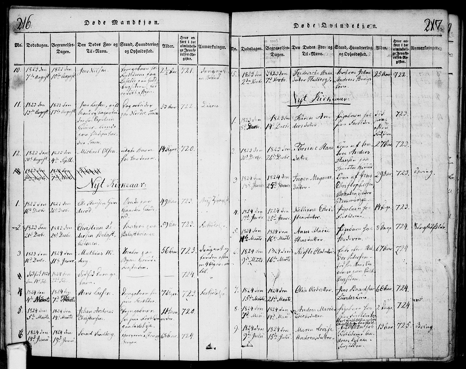 Glemmen prestekontor Kirkebøker, AV/SAO-A-10908/F/Fa/L0004: Parish register (official) no. 4, 1816-1838, p. 216-217
