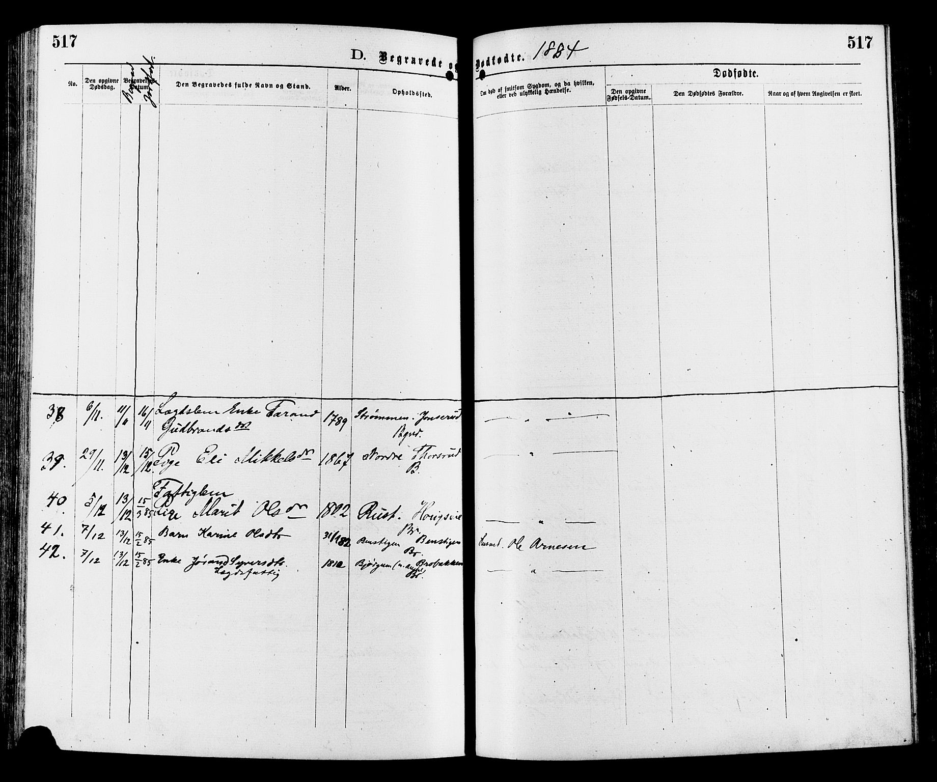 Sør-Aurdal prestekontor, SAH/PREST-128/H/Ha/Haa/L0008: Parish register (official) no. 8, 1877-1885, p. 517
