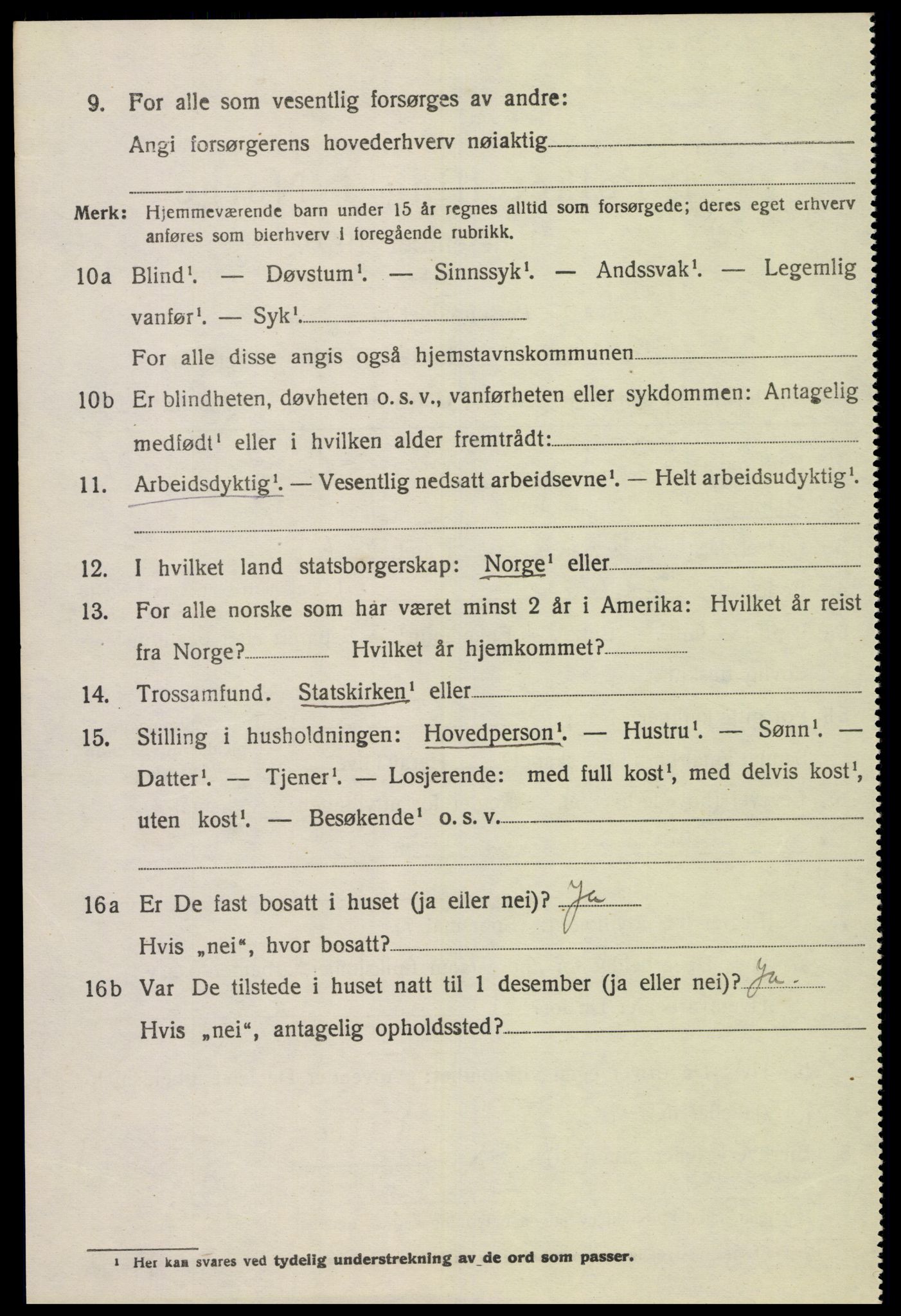 SAK, 1920 census for Bakke, 1920, p. 2101