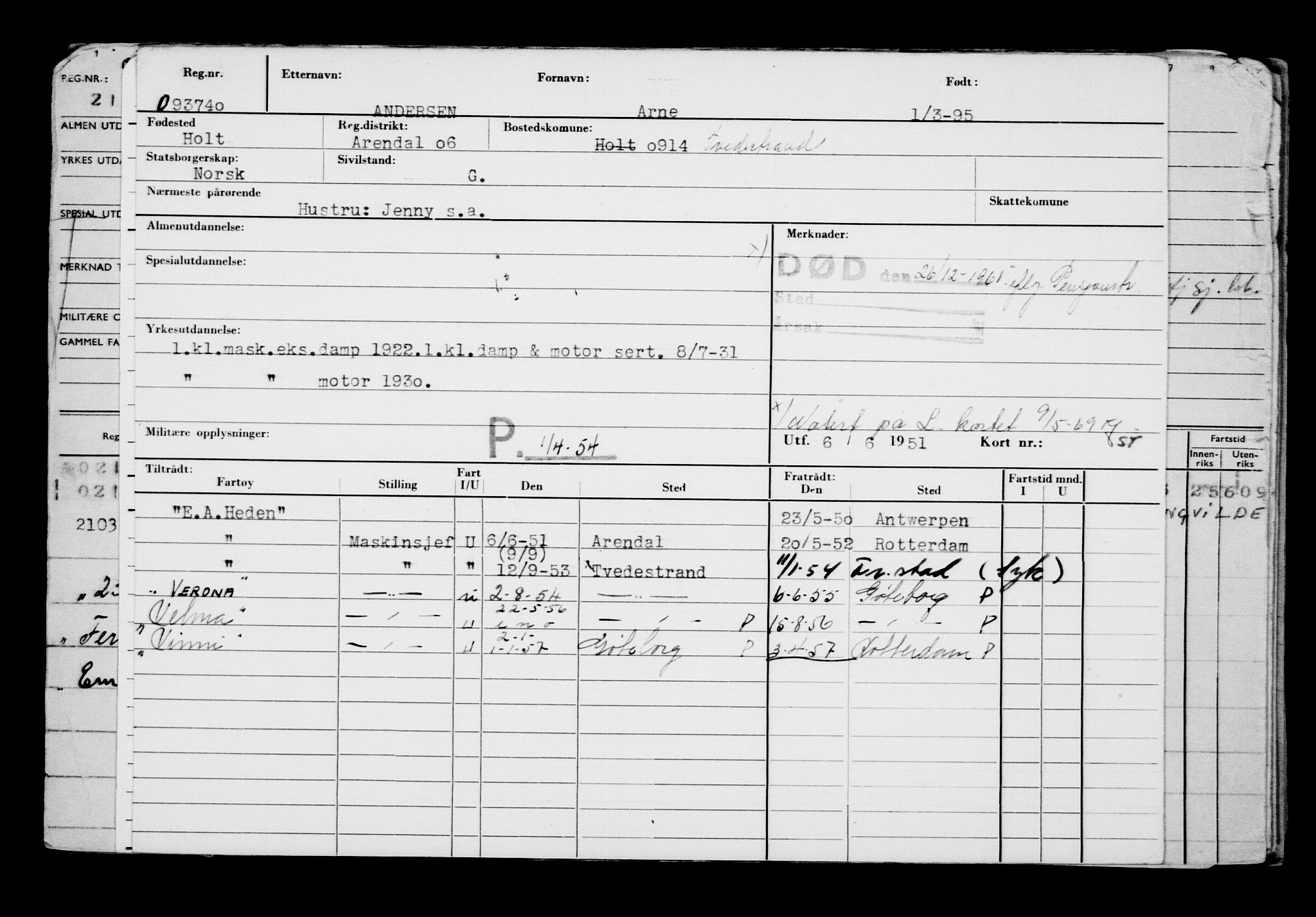 Direktoratet for sjømenn, RA/S-3545/G/Gb/L0018: Hovedkort, 1895, p. 157