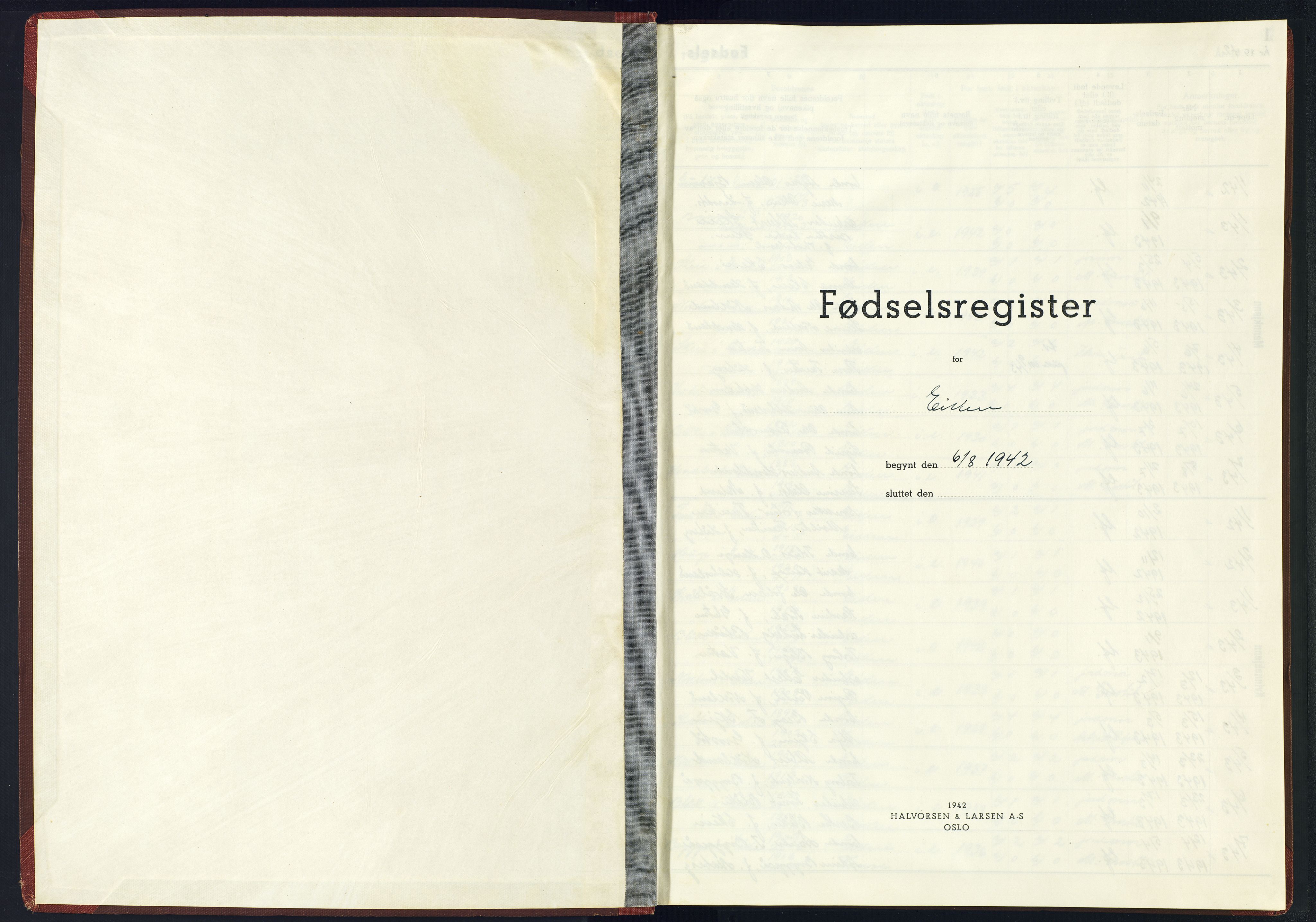 Hægebostad sokneprestkontor, AV/SAK-1111-0024/J/Jb/L0004: Birth register no. II.6.4, 1942-1945