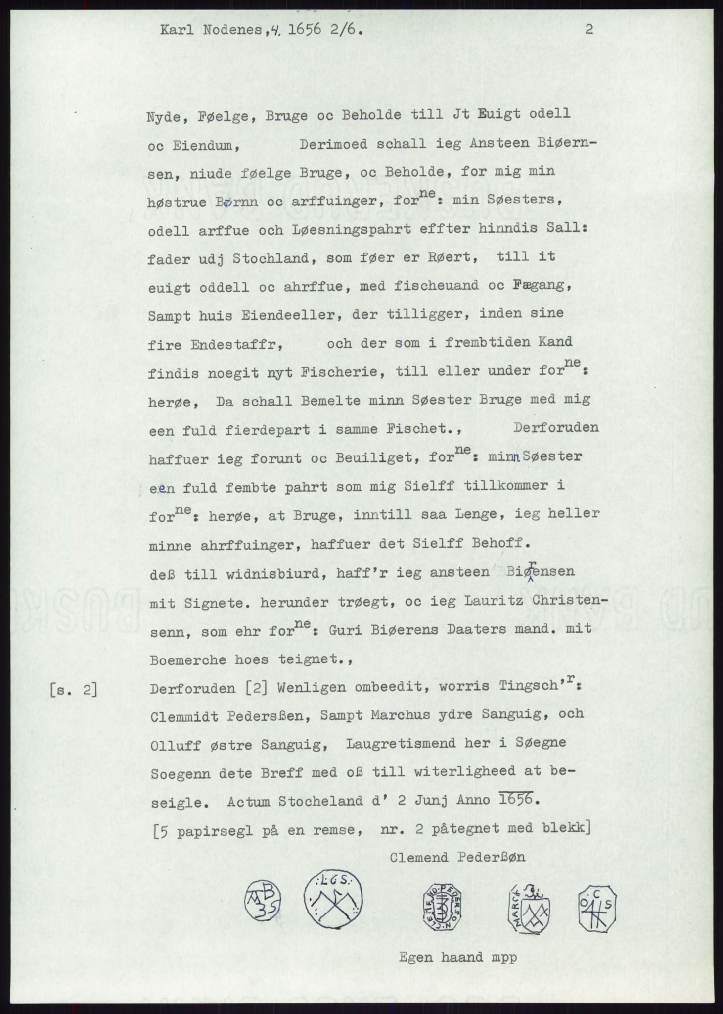 Samlinger til kildeutgivelse, Diplomavskriftsamlingen, RA/EA-4053/H/Ha, p. 2053