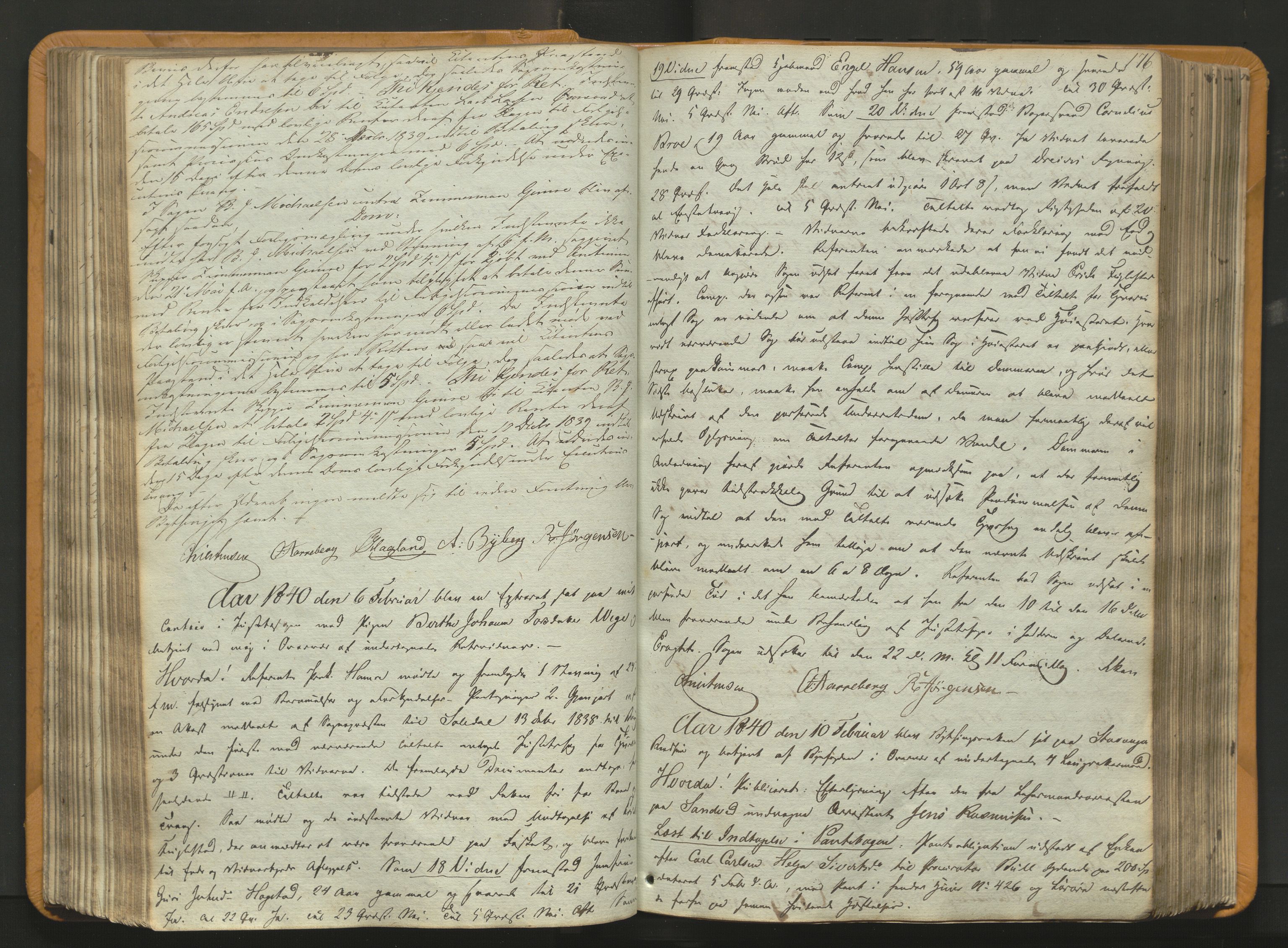 Stavanger byfogd, AV/SAST-A-101408/001/3/30/30BA/L0054: Bytingprotkoll, 1838-1843, p. 175b-176a