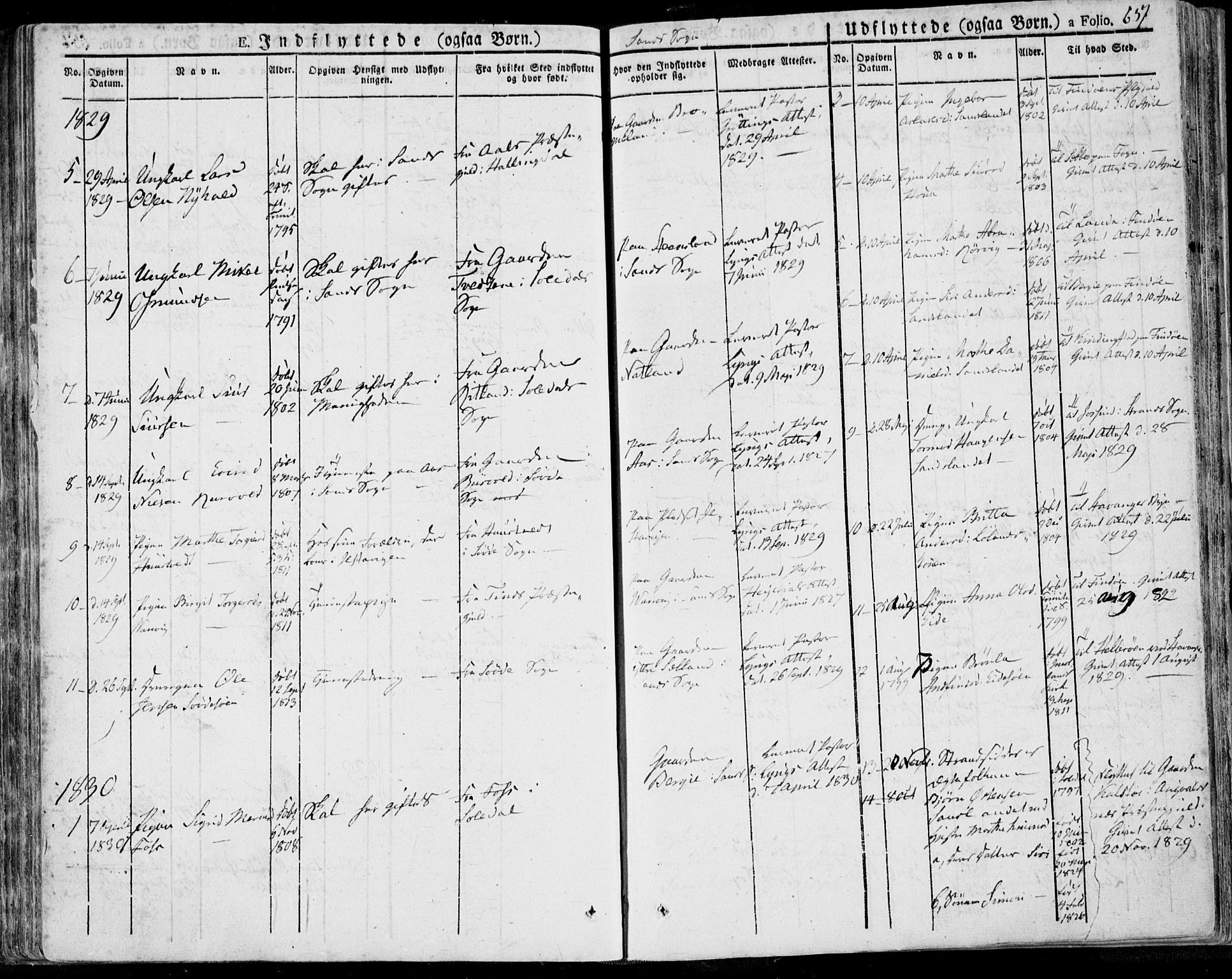 Jelsa sokneprestkontor, SAST/A-101842/01/IV: Parish register (official) no. A 6.2, 1828-1853, p. 657