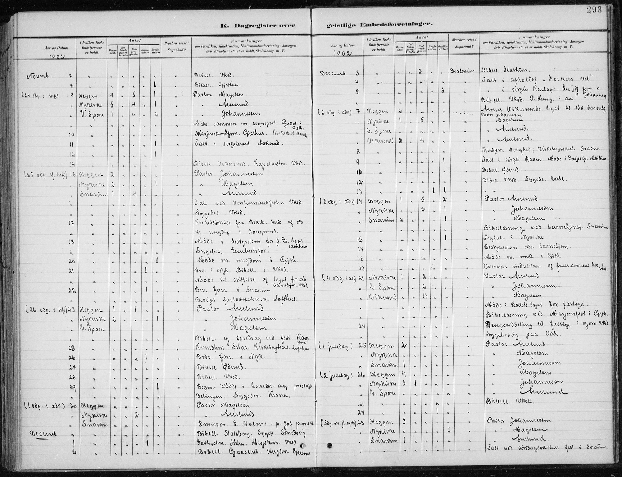 Modum kirkebøker, AV/SAKO-A-234/F/Fa/L0013: Parish register (official) no. 13, 1899-1907, p. 293