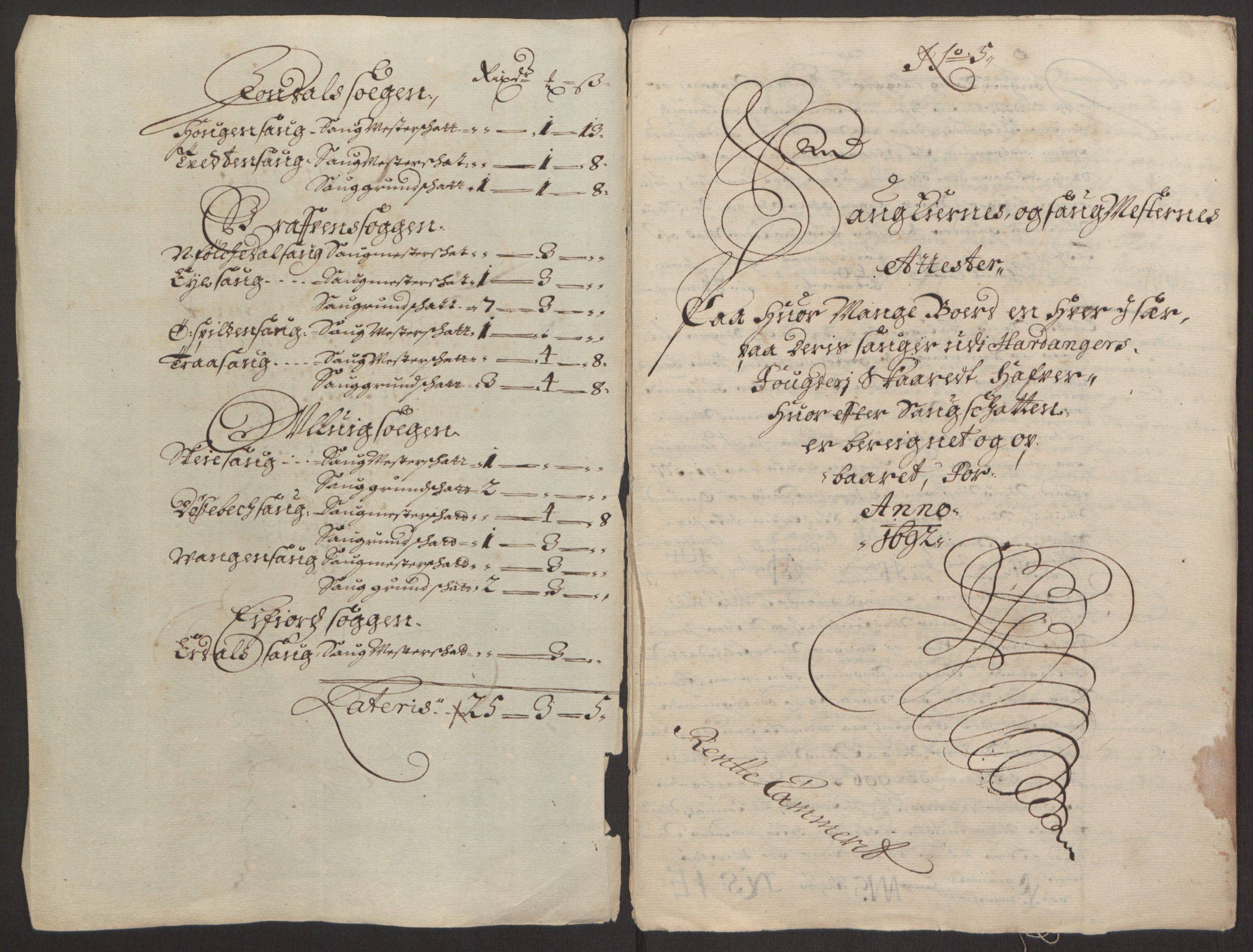 Rentekammeret inntil 1814, Reviderte regnskaper, Fogderegnskap, RA/EA-4092/R48/L2973: Fogderegnskap Sunnhordland og Hardanger, 1691-1692, p. 626