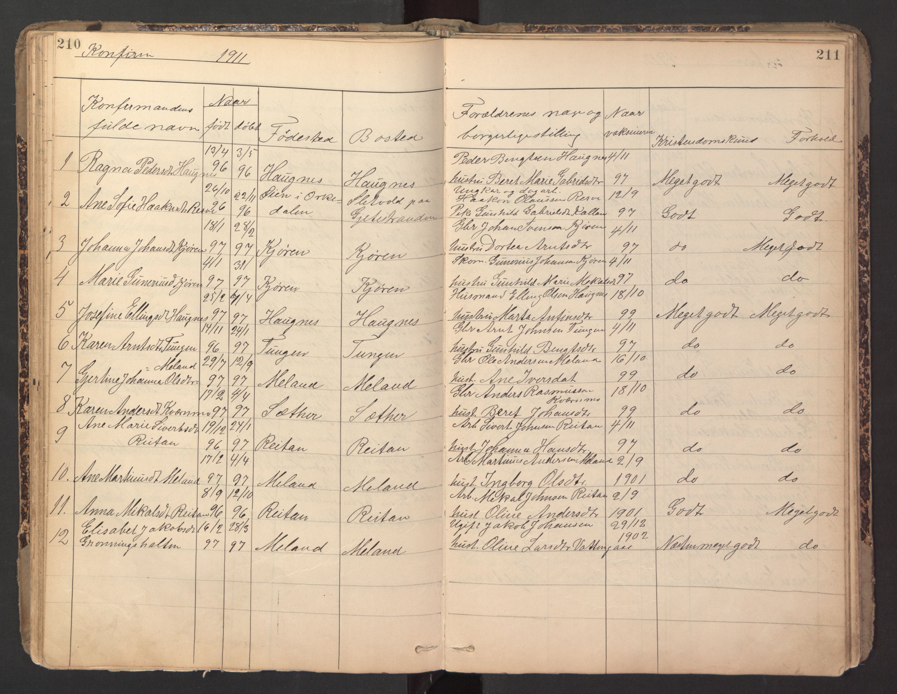 Ministerialprotokoller, klokkerbøker og fødselsregistre - Sør-Trøndelag, SAT/A-1456/670/L0837: Parish register (copy) no. 670C01, 1905-1946, p. 210-211