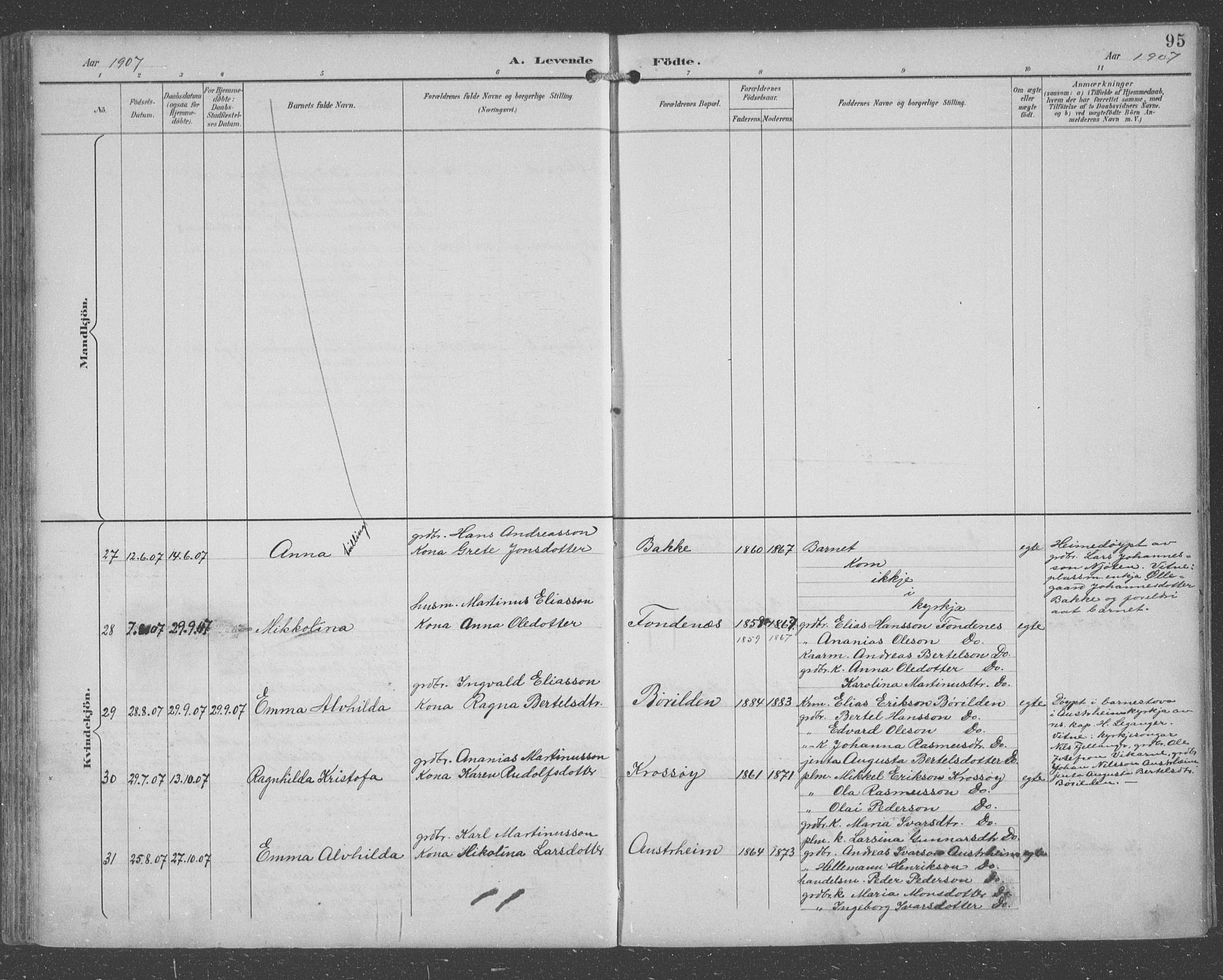 Lindås Sokneprestembete, AV/SAB-A-76701/H/Hab/Habc/L0004: Parish register (copy) no. C 4, 1894-1910, p. 95