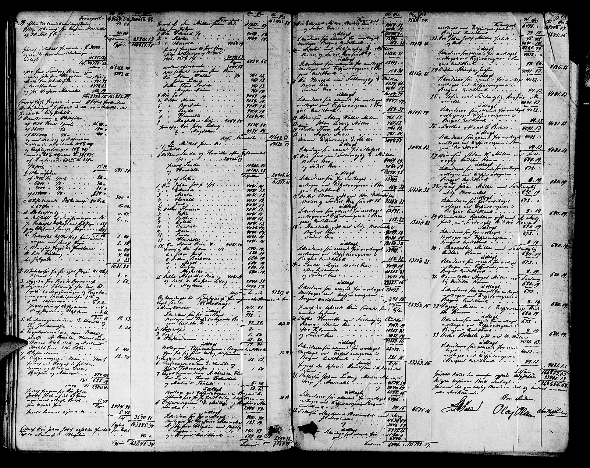 Midhordland sorenskriveri, AV/SAB-A-3001/1/H/Hd/L0004: Skifteutlodningsprotokoll, 1863-1878, p. 763b-764a