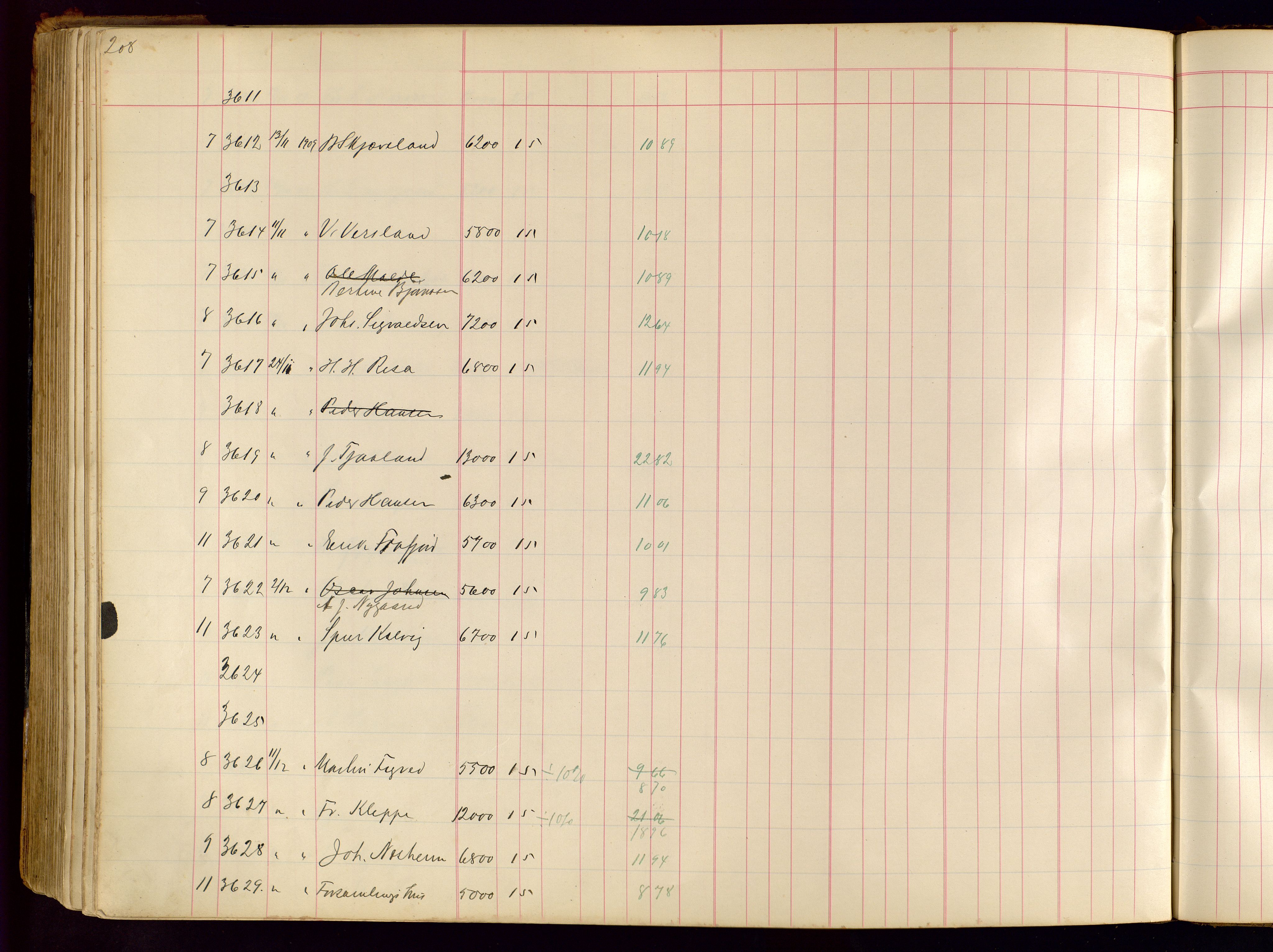 Norges Brannkasse Stavanger, AV/SAST-A-102143/F/Fc/L0001: Brannkontingentprotokoll, 1903-1912, p. 208