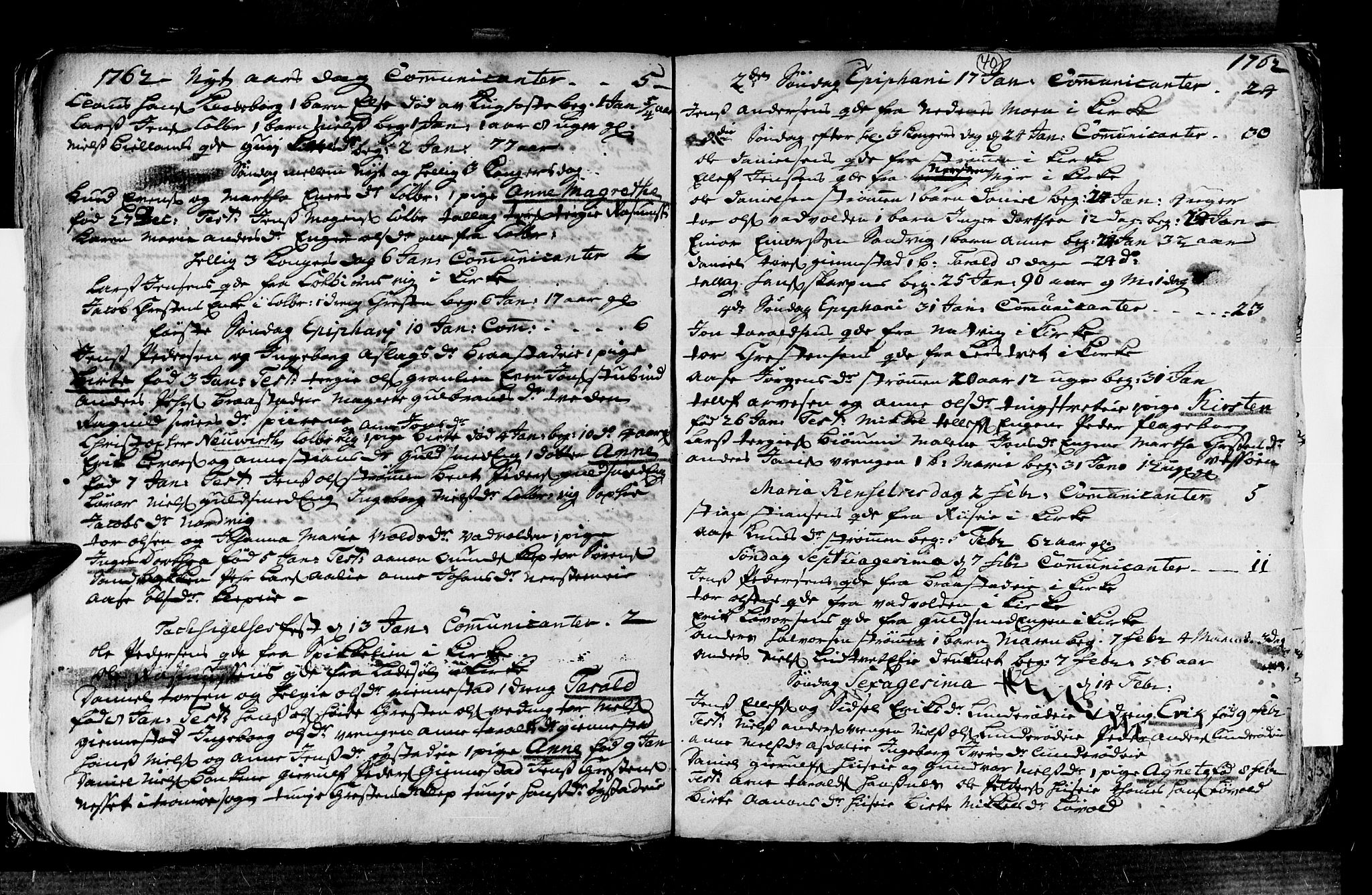 Øyestad sokneprestkontor, SAK/1111-0049/F/Fa/L0006: Parish register (official) no. A 6, 1758-1776, p. 40