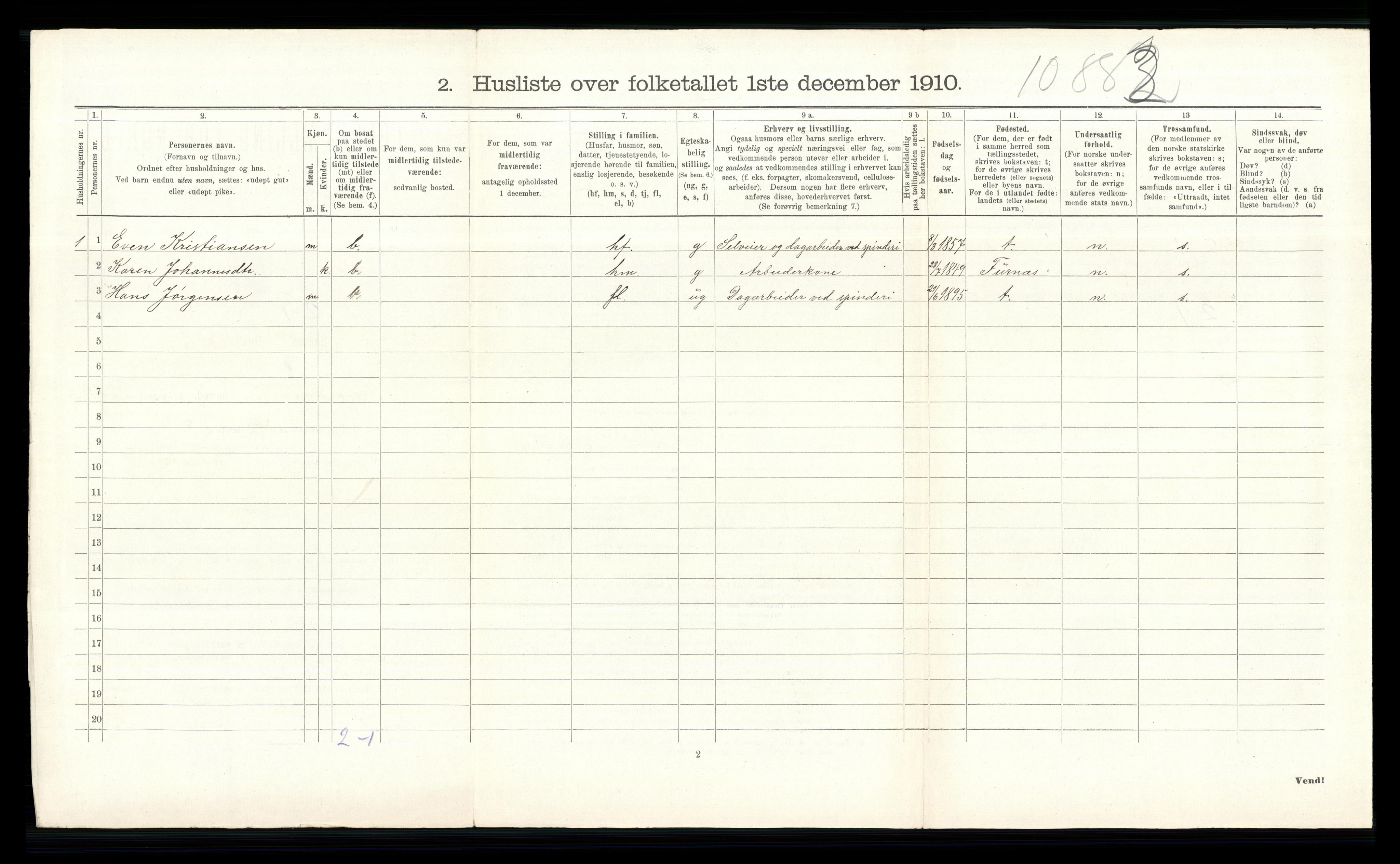 RA, 1910 census for Ringsaker, 1910, p. 3412